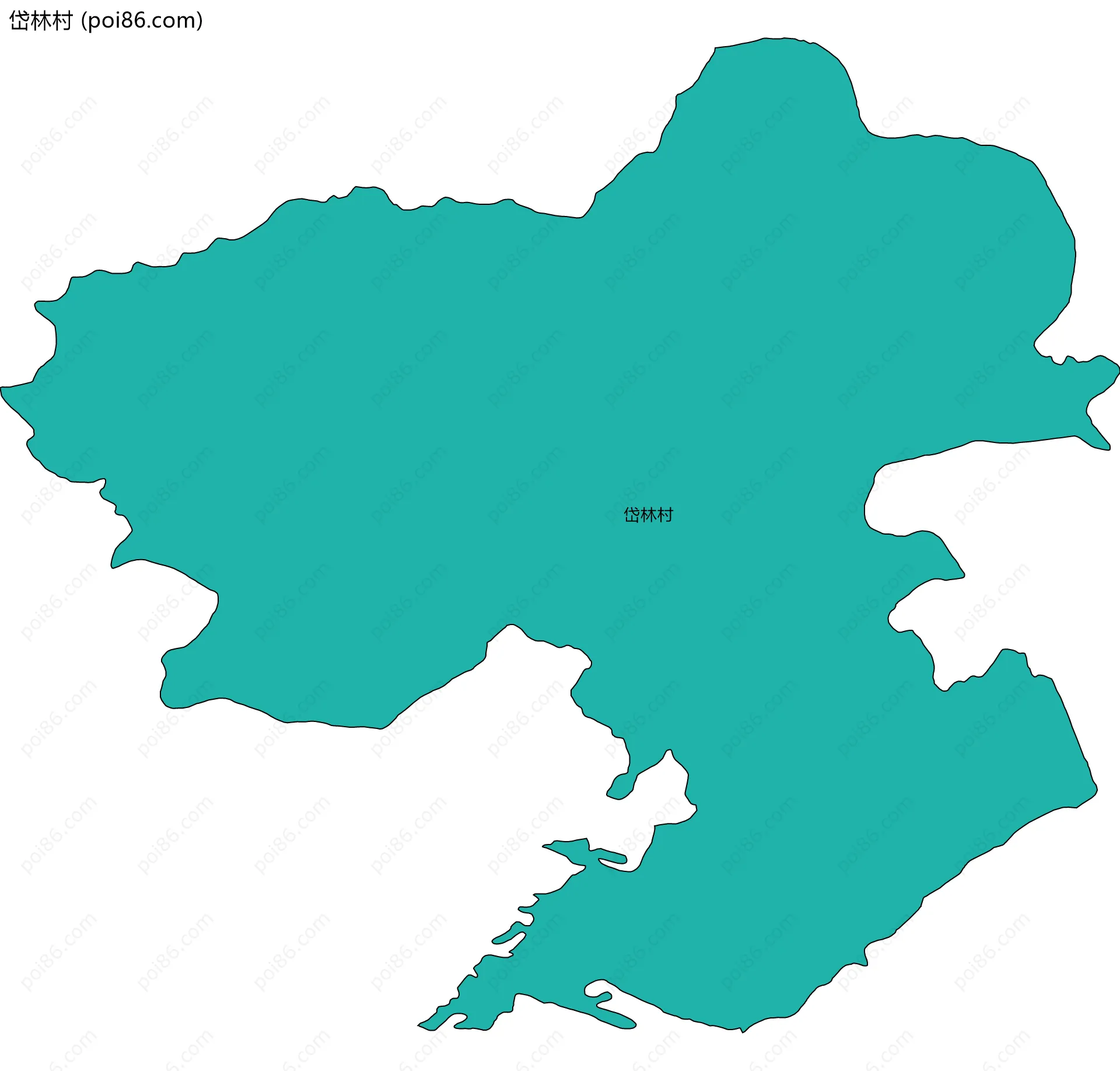 岱林村边界地图