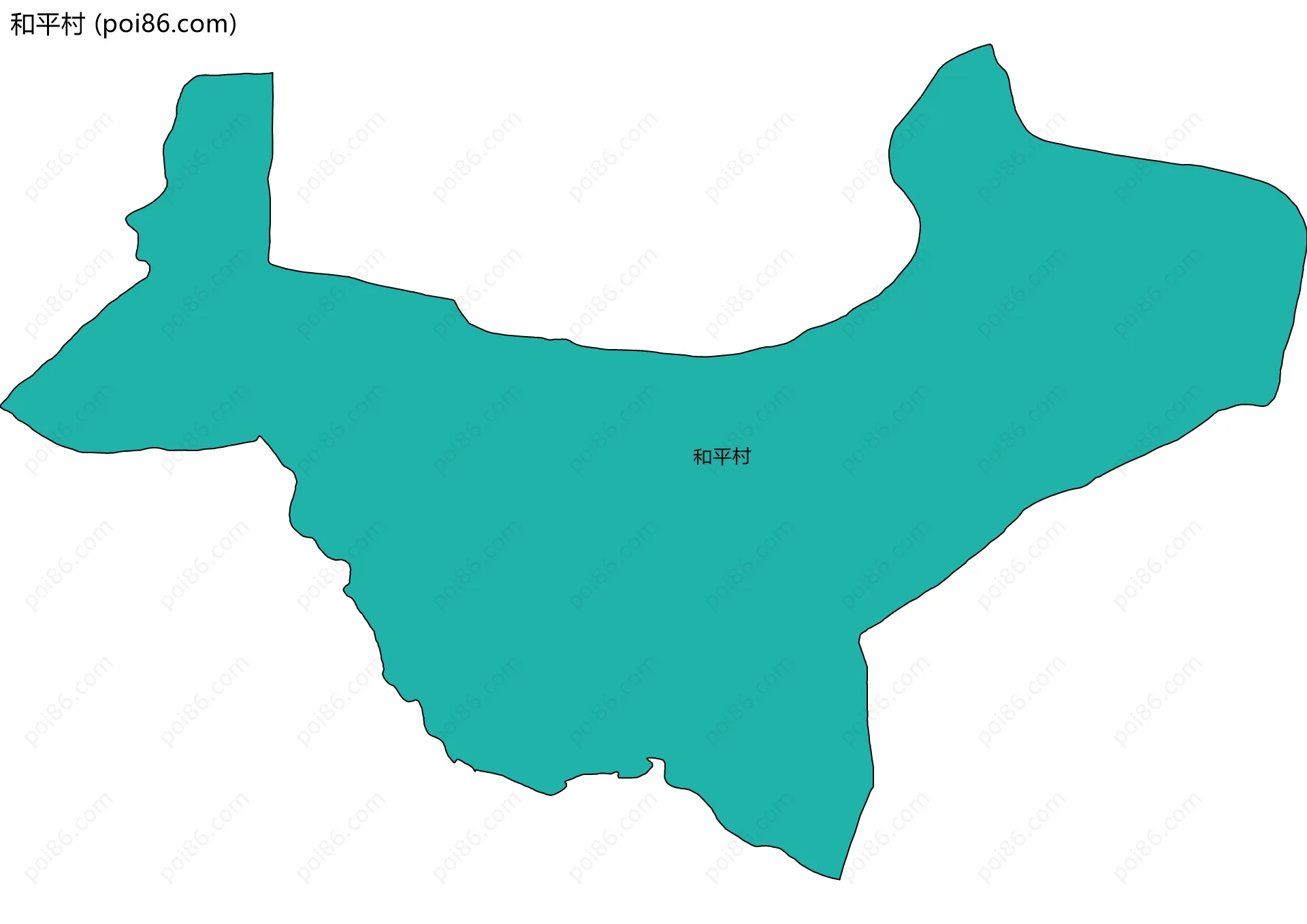 和平村边界地图