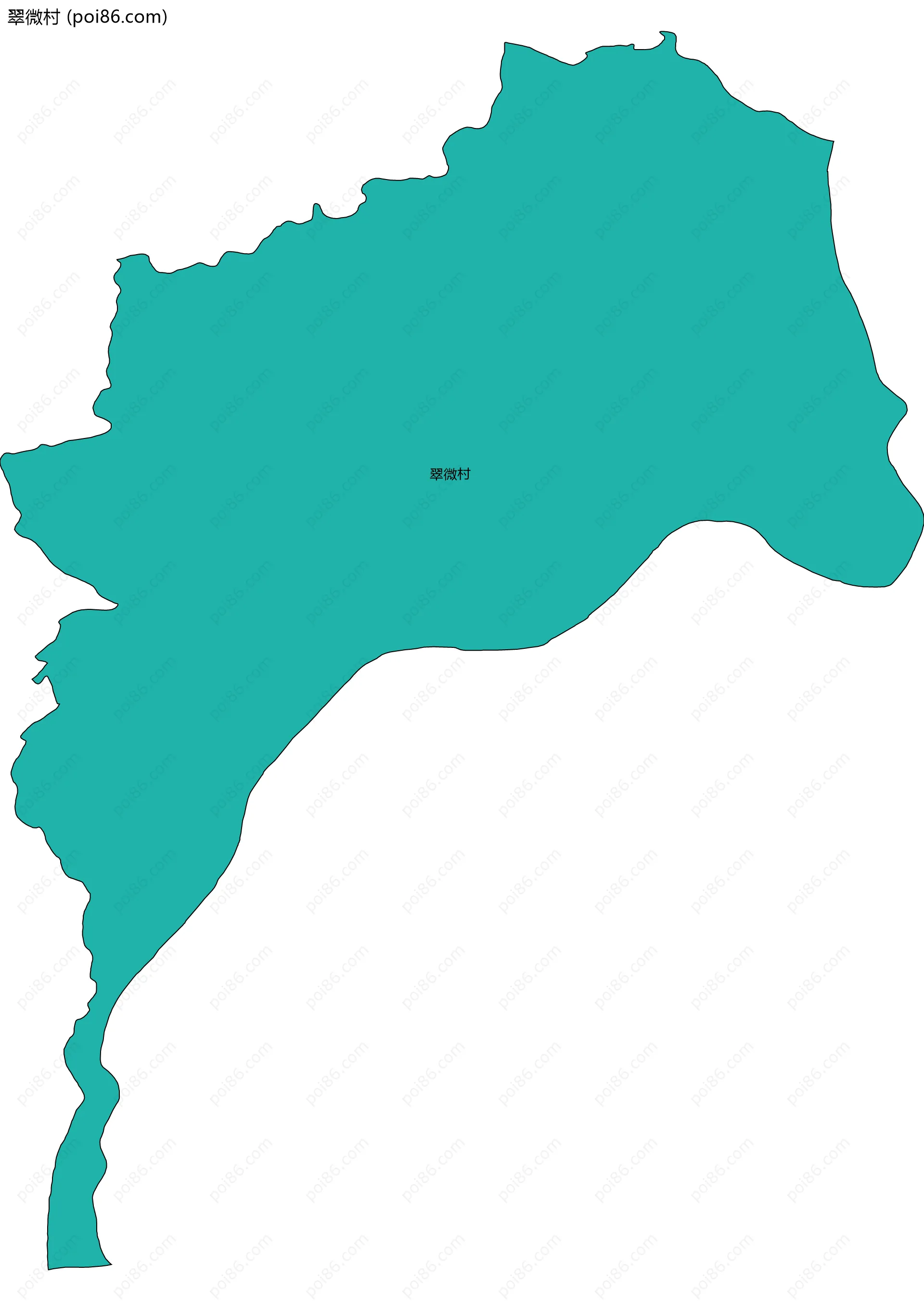 翠微村边界地图