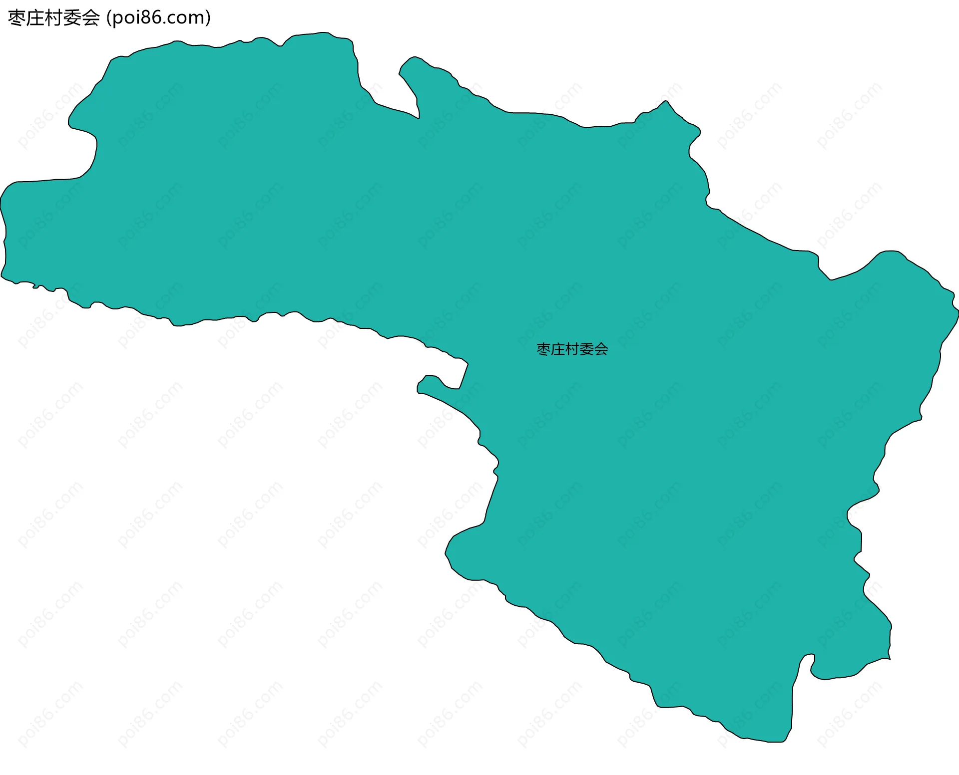 枣庄村委会边界地图