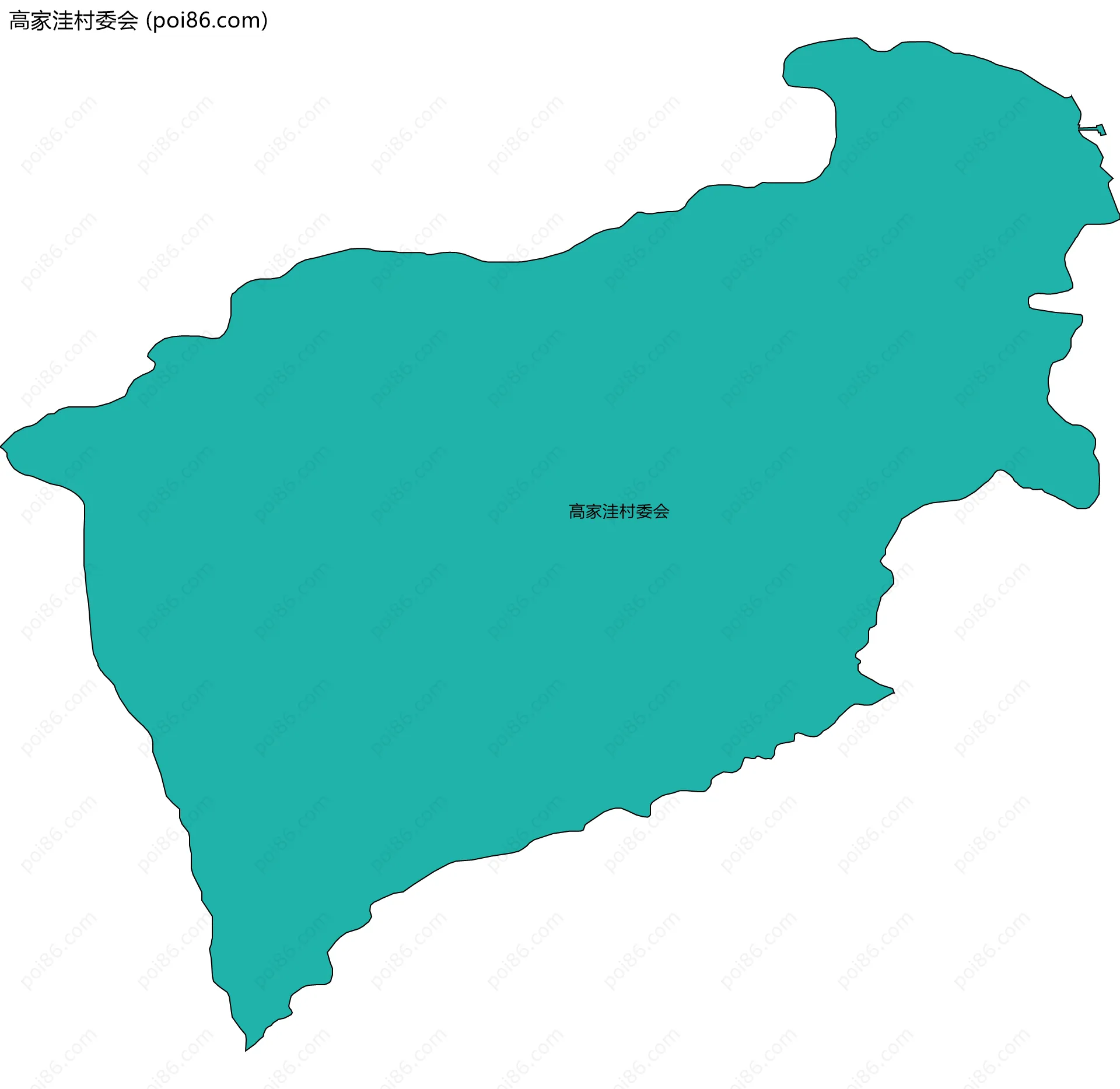 高家洼村委会边界地图