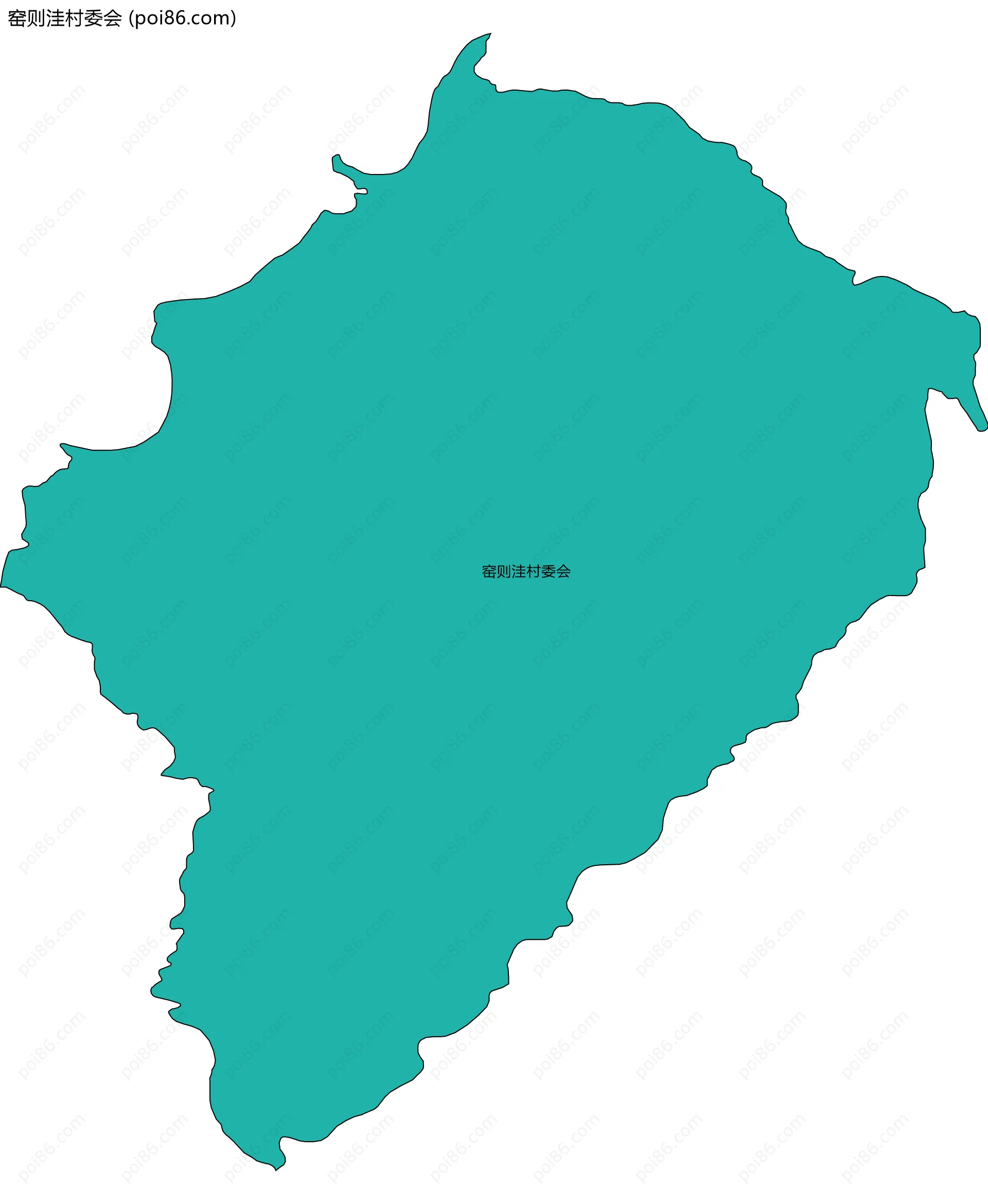 窑则洼村委会边界地图