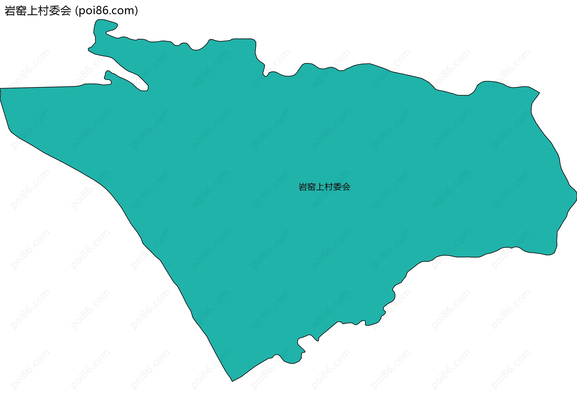 岩窑上村委会边界地图
