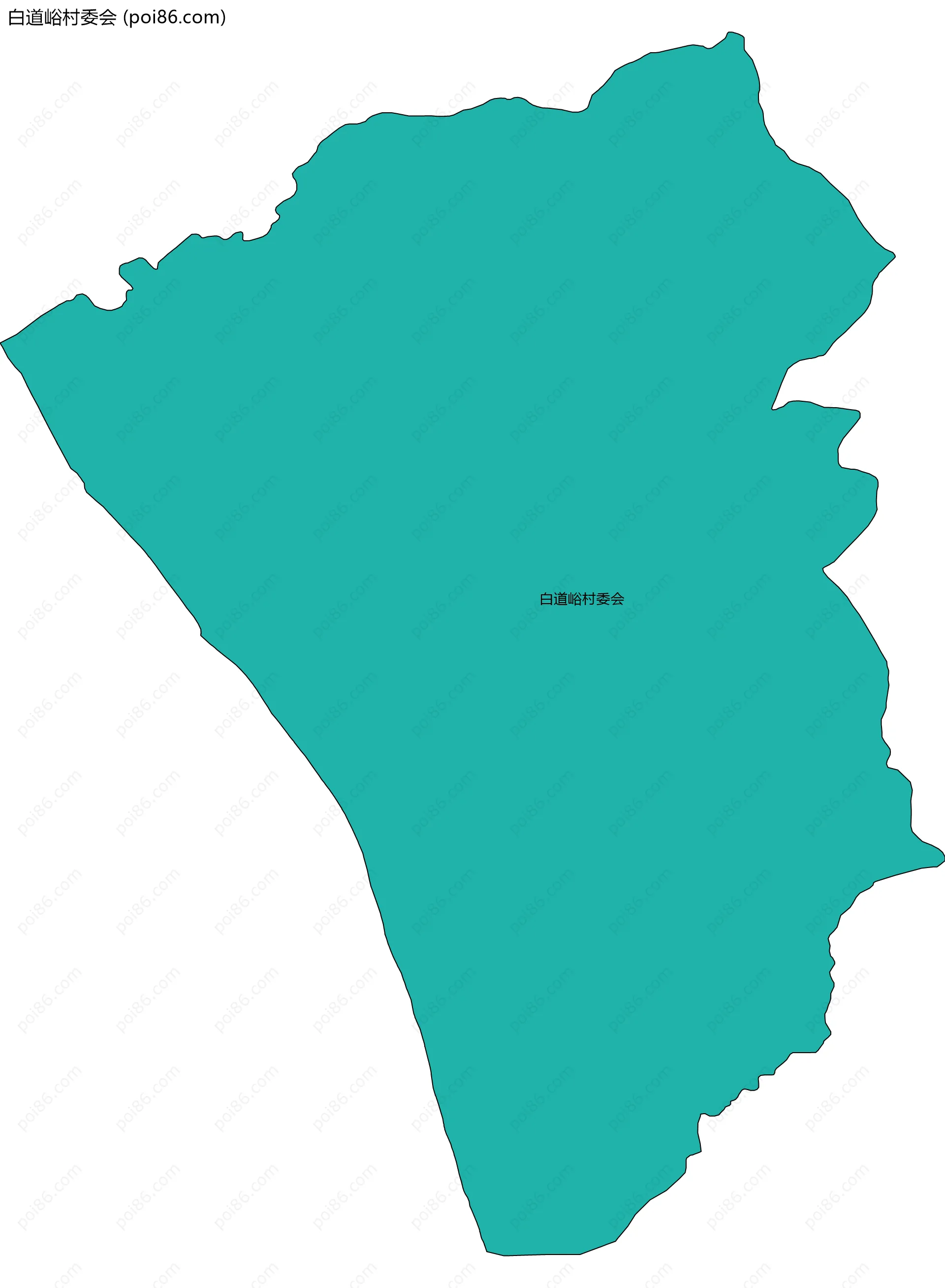 白道峪村委会边界地图