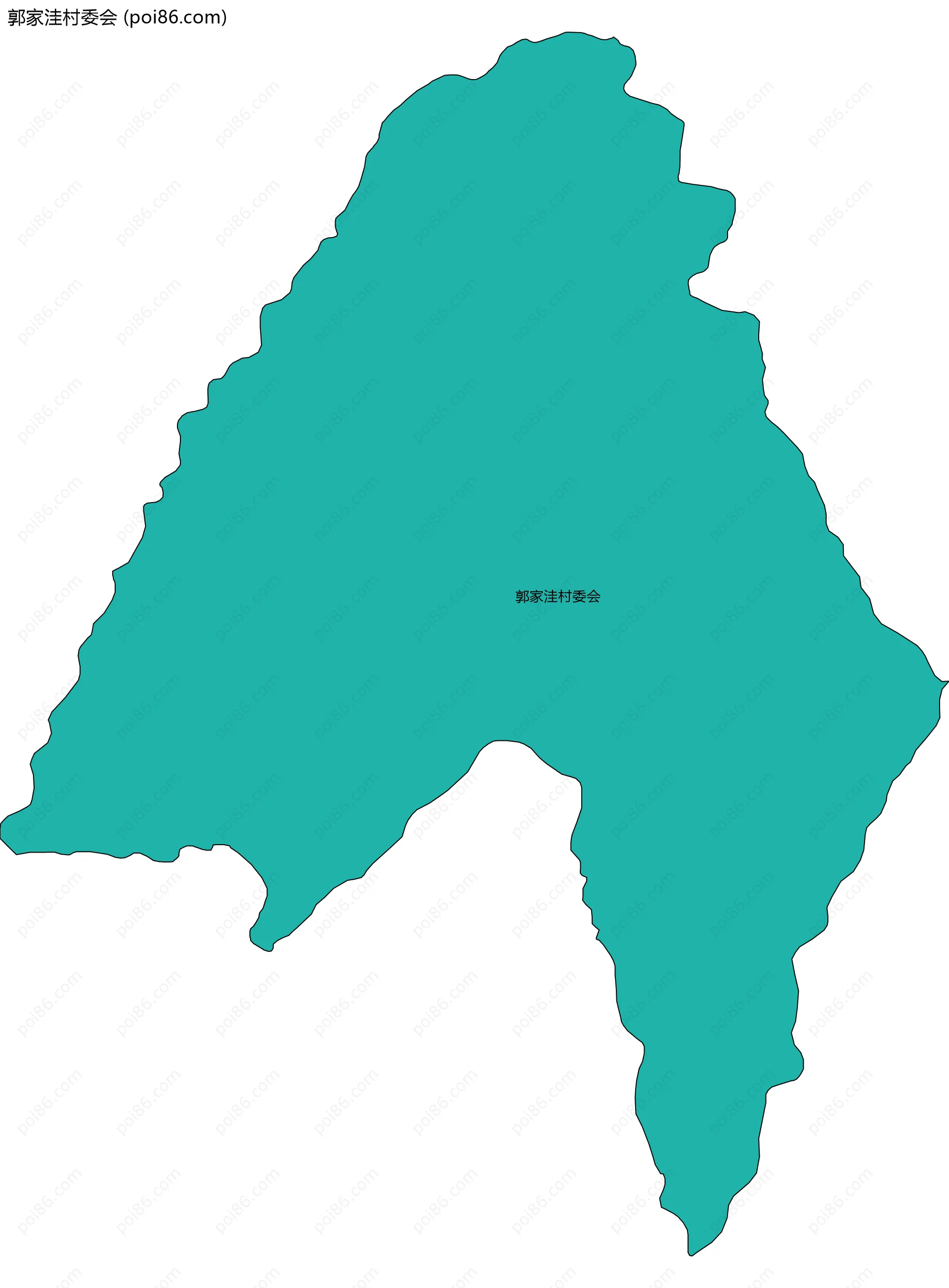 郭家洼村委会边界地图