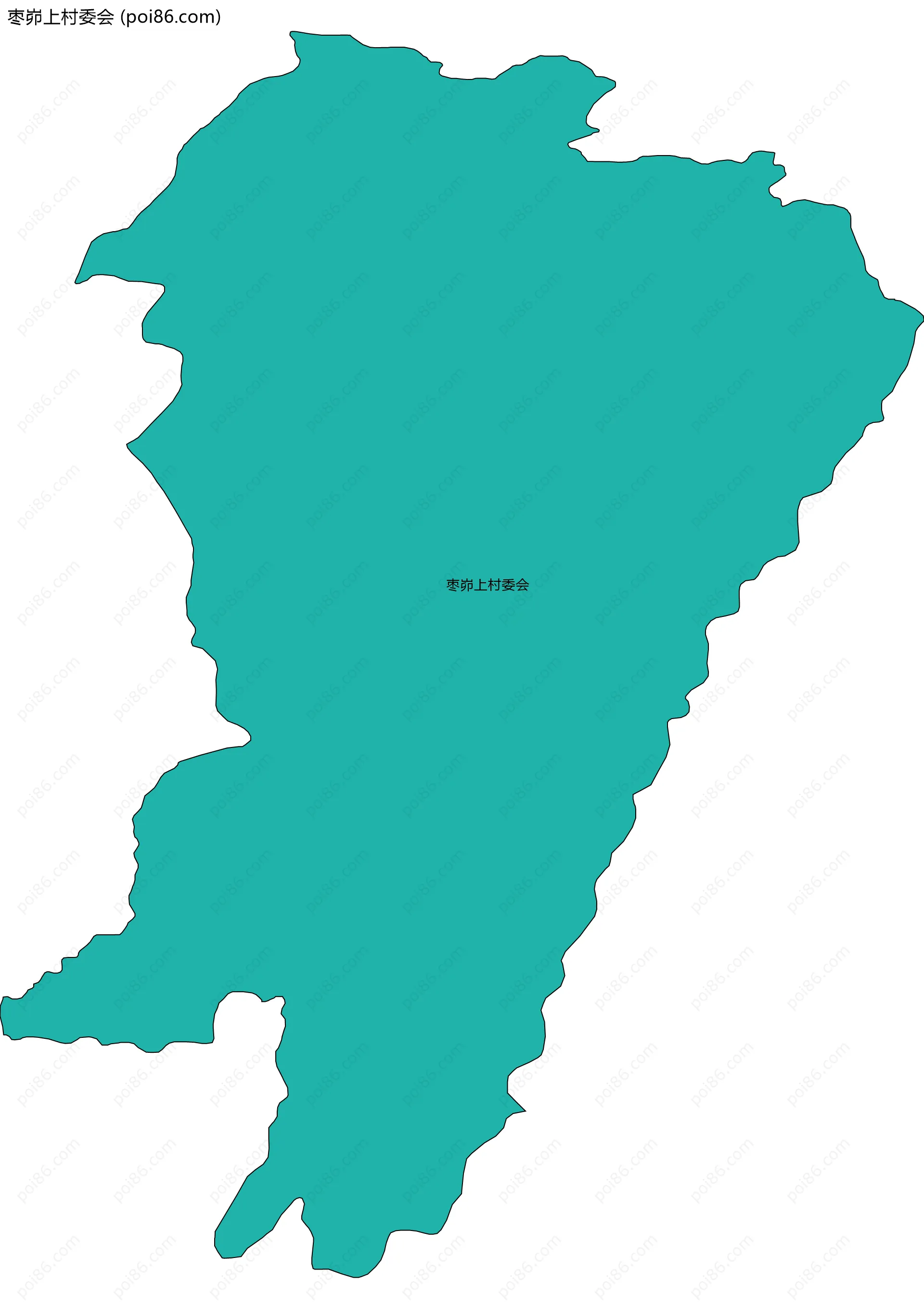 枣峁上村委会边界地图