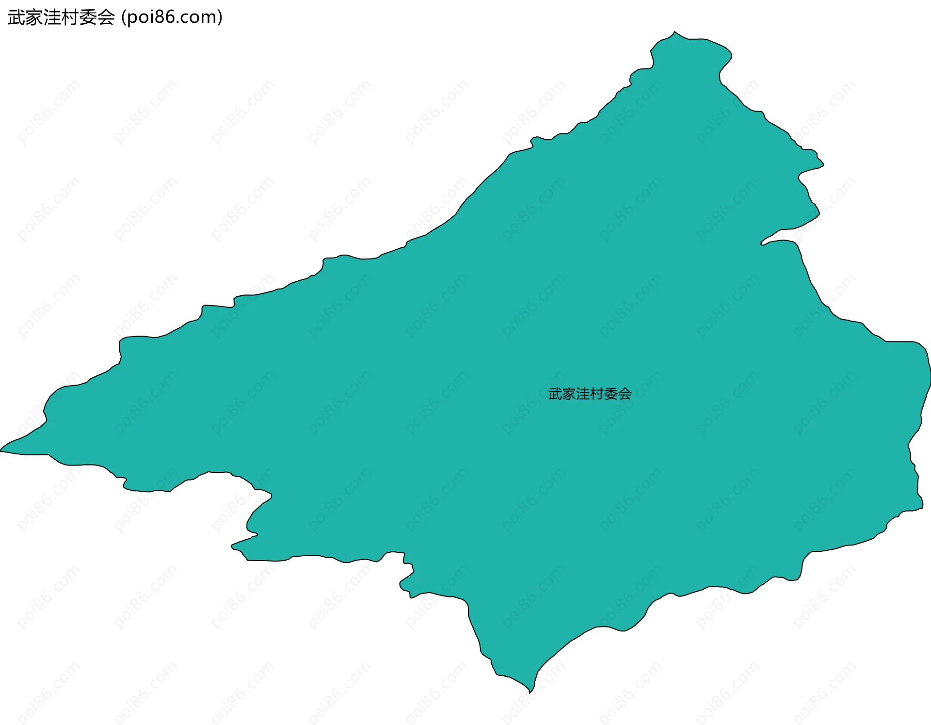 武家洼村委会边界地图