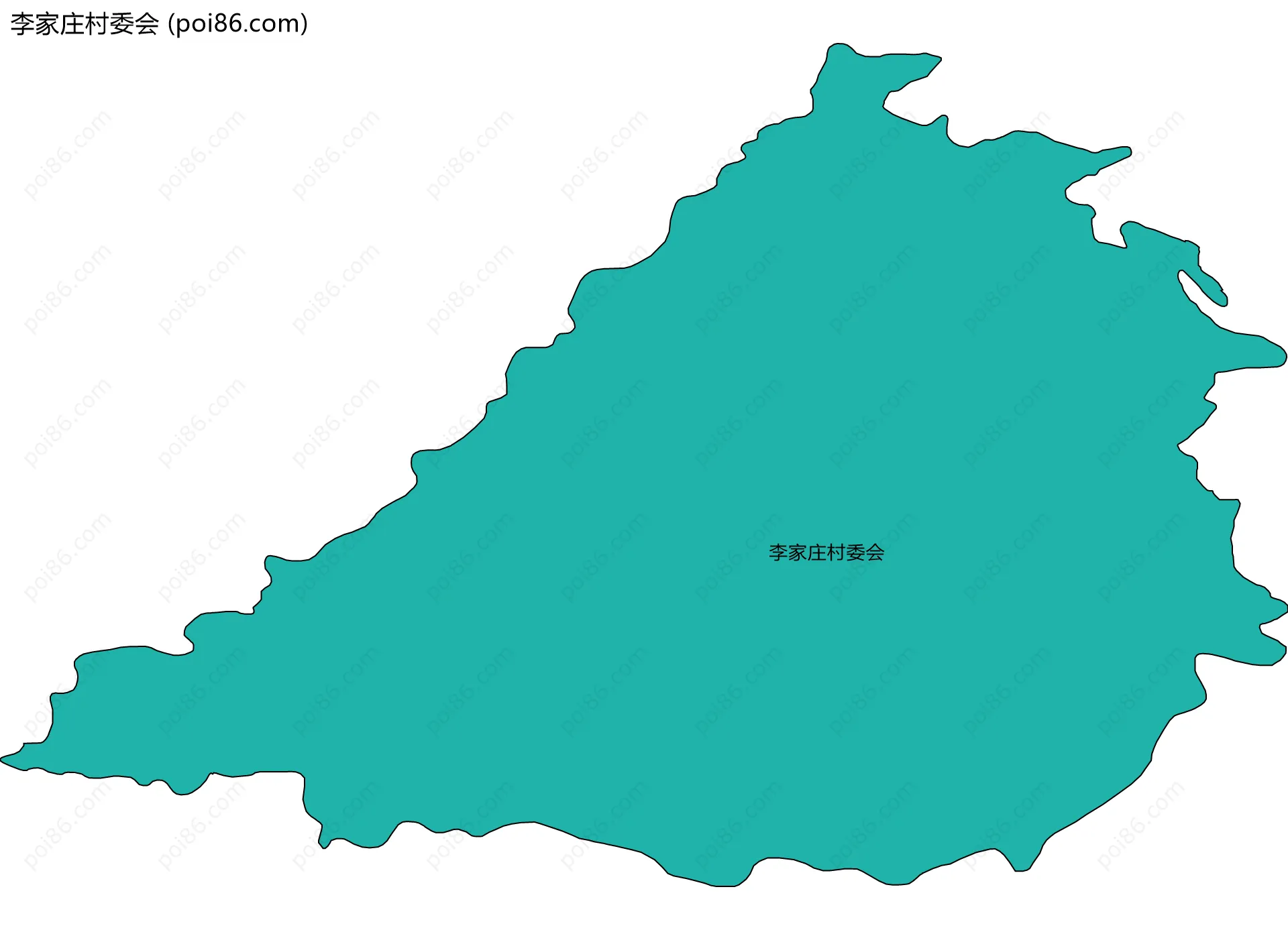 李家庄村委会边界地图