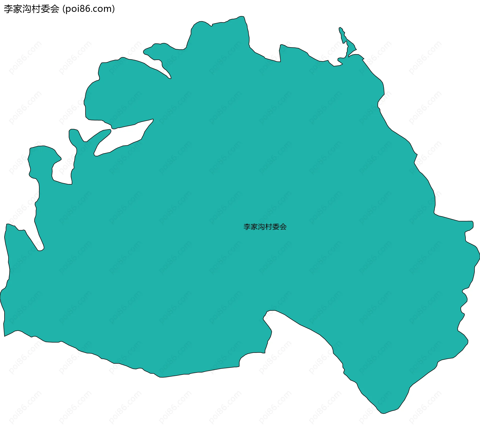 李家沟村委会边界地图