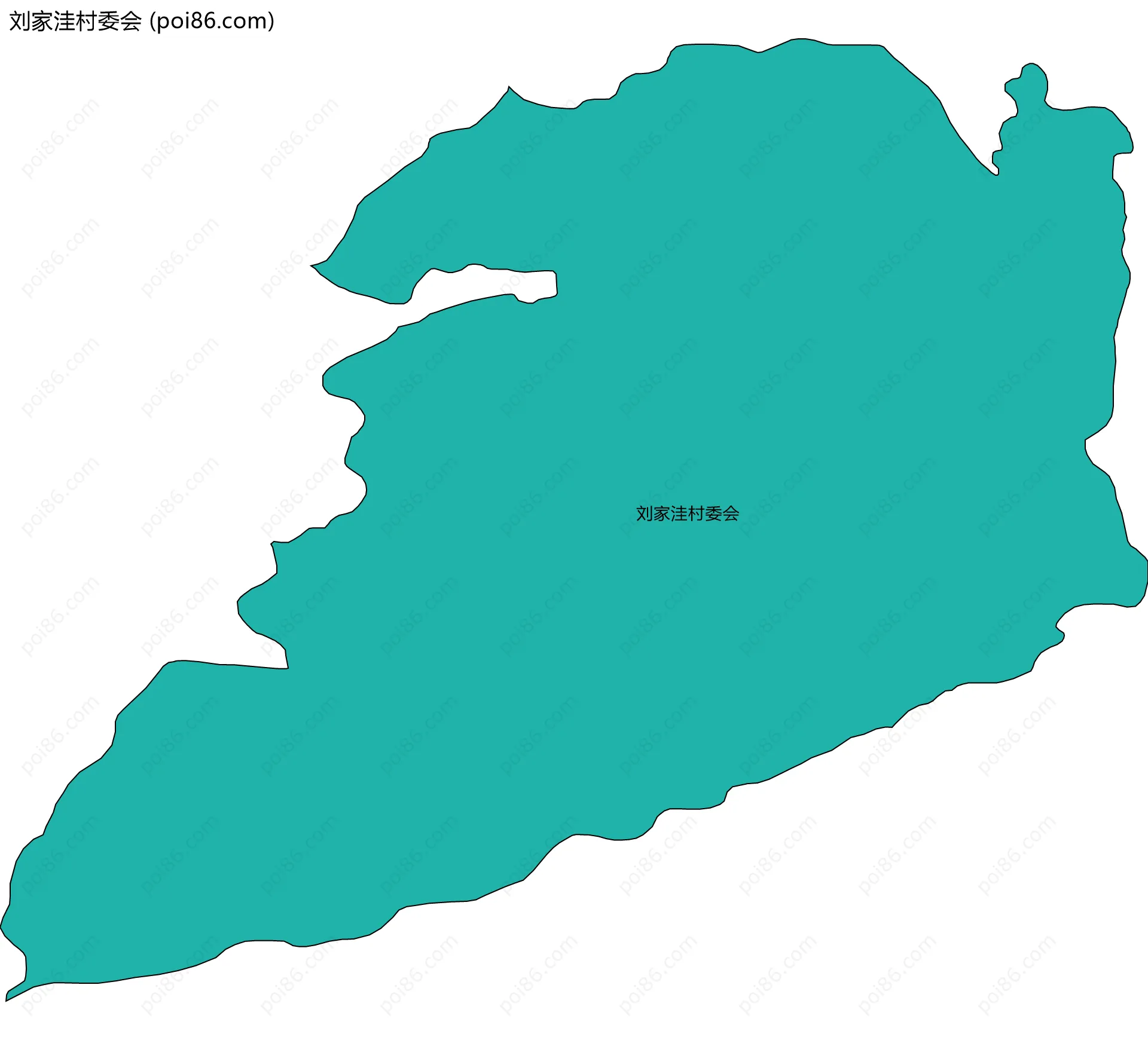 刘家洼村委会边界地图