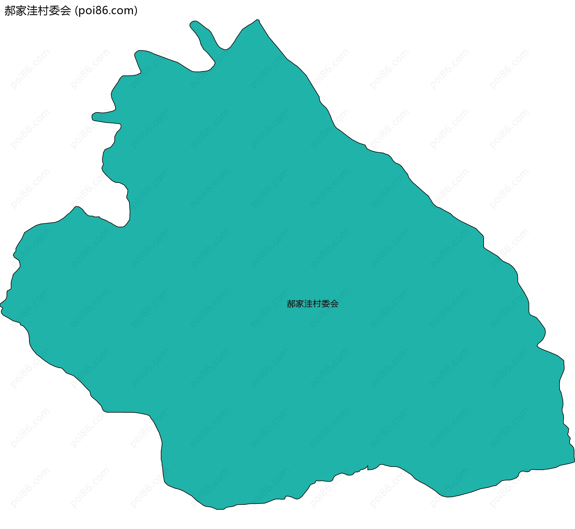 郝家洼村委会边界地图