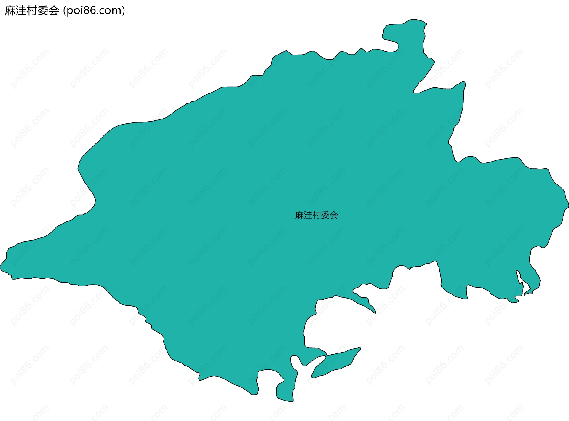 麻洼村委会边界地图