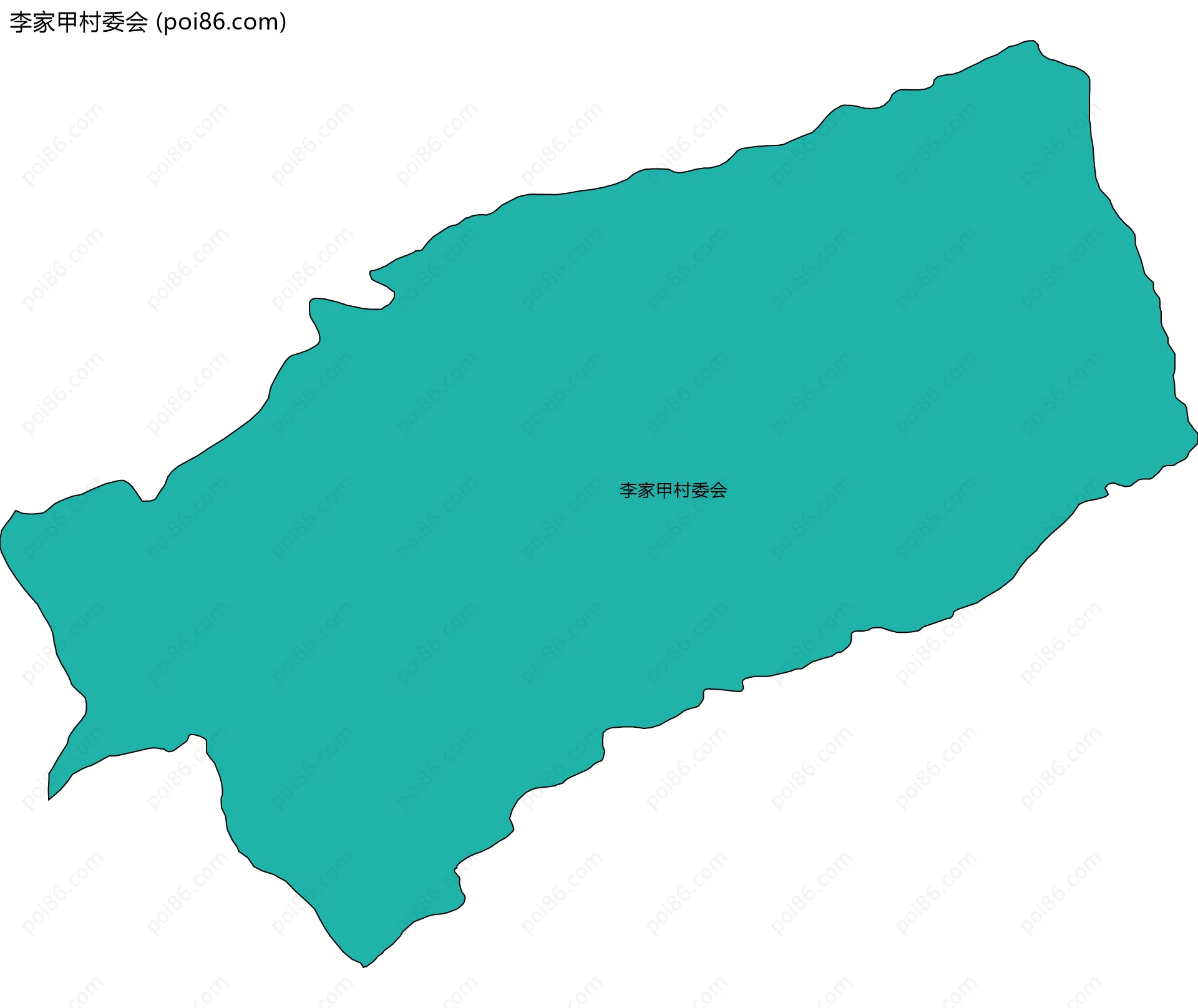 李家甲村委会边界地图