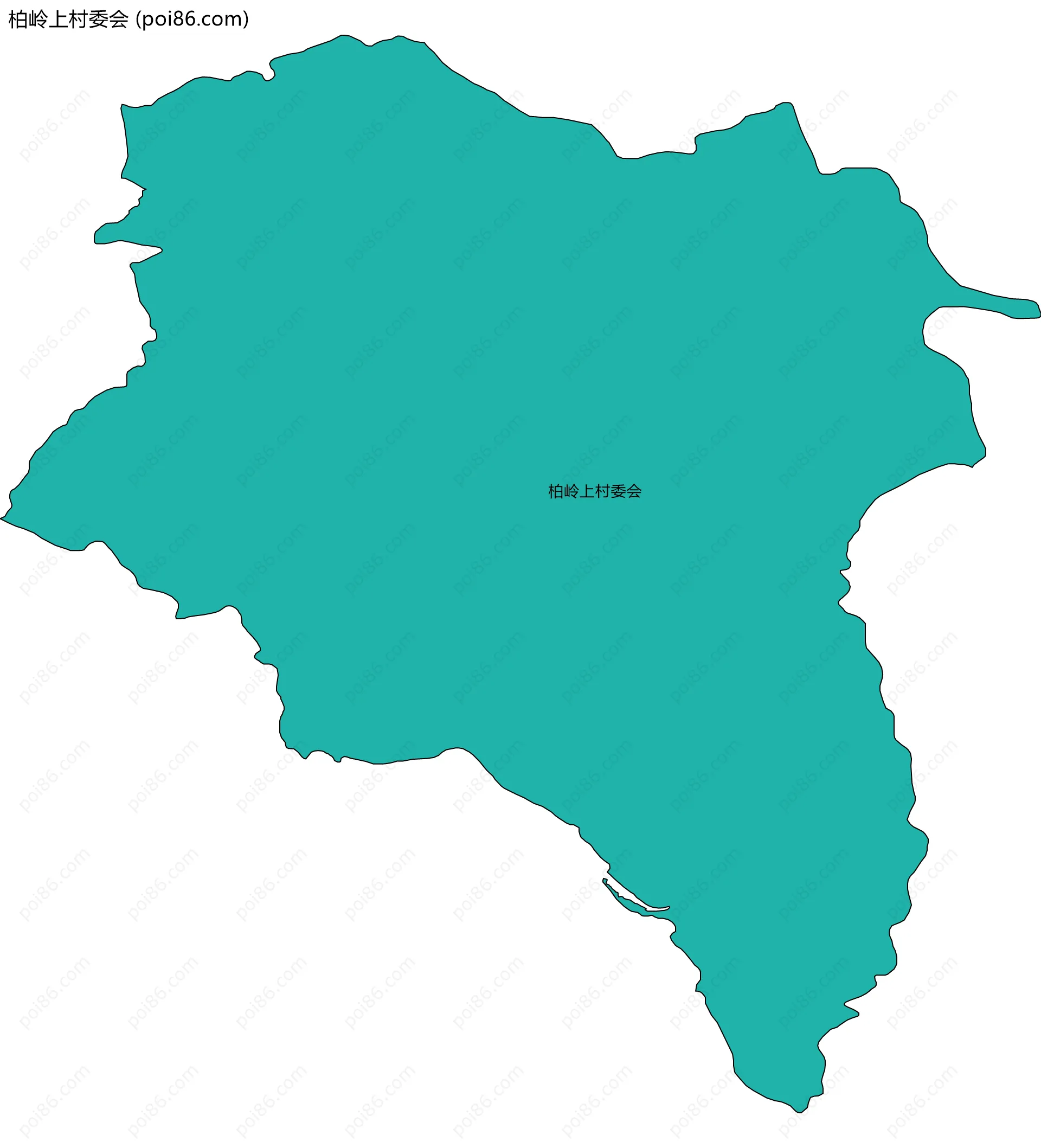 柏岭上村委会边界地图