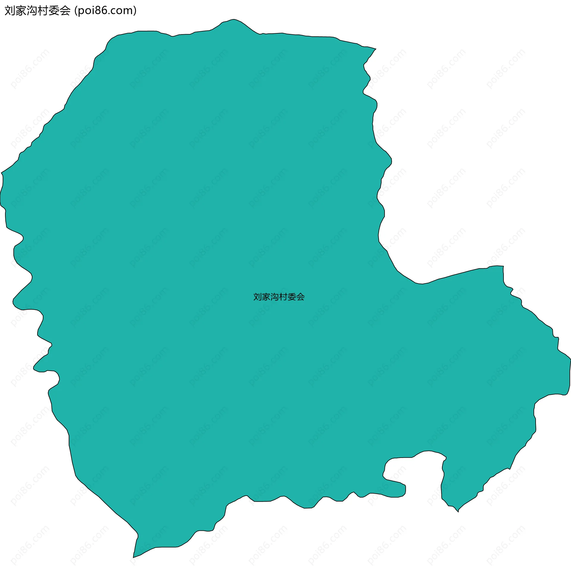 刘家沟村委会边界地图