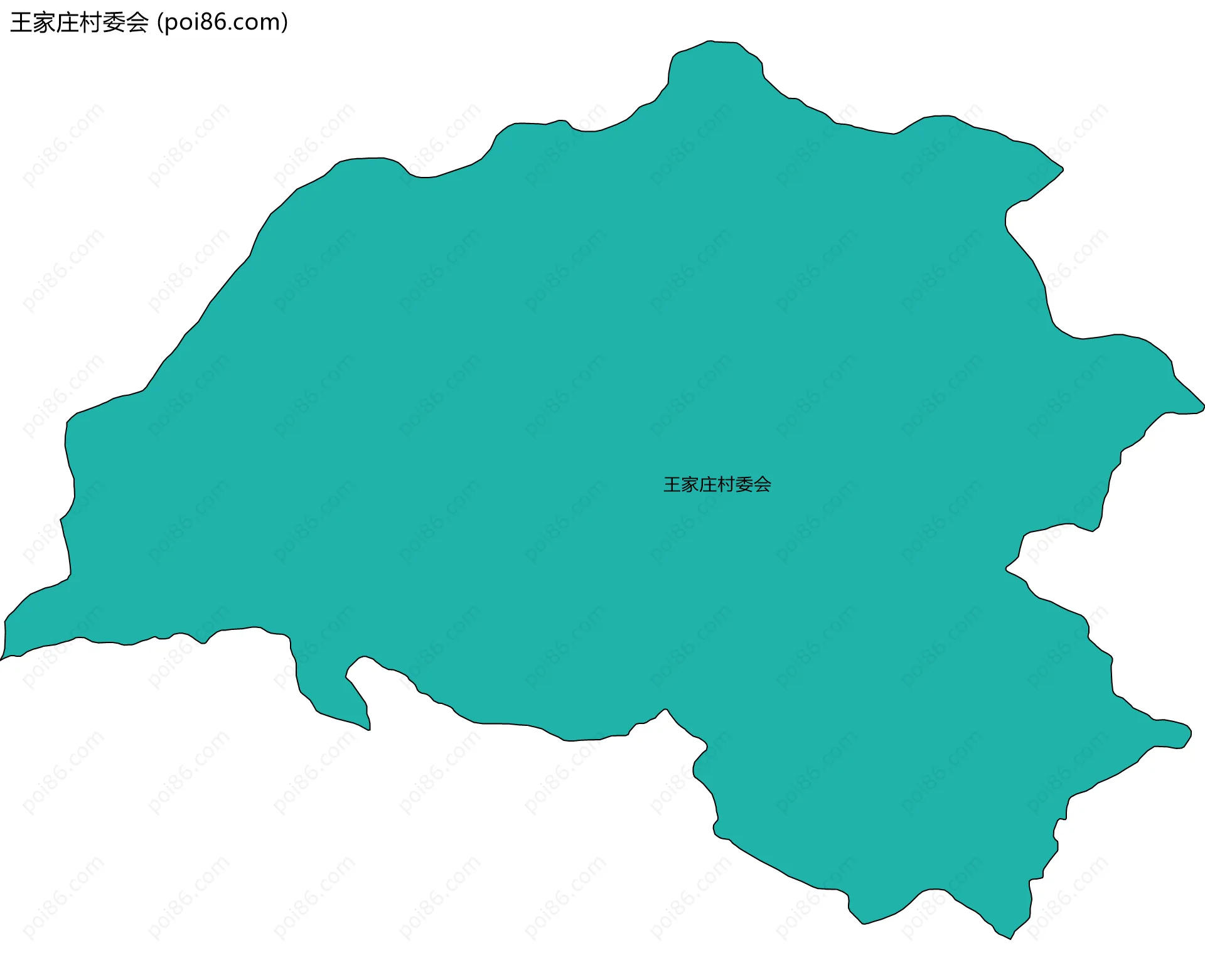 王家庄村委会边界地图