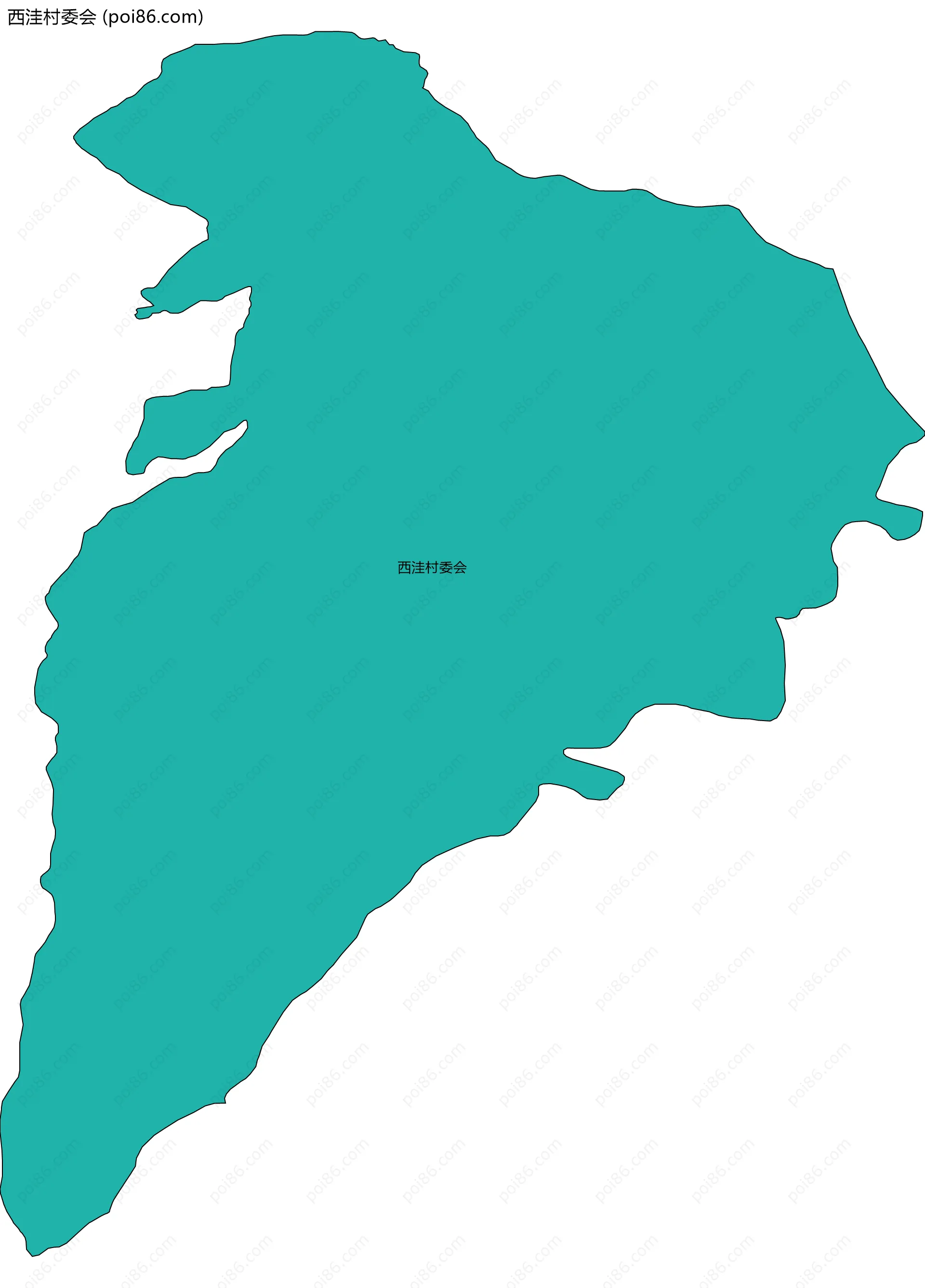 西洼村委会边界地图