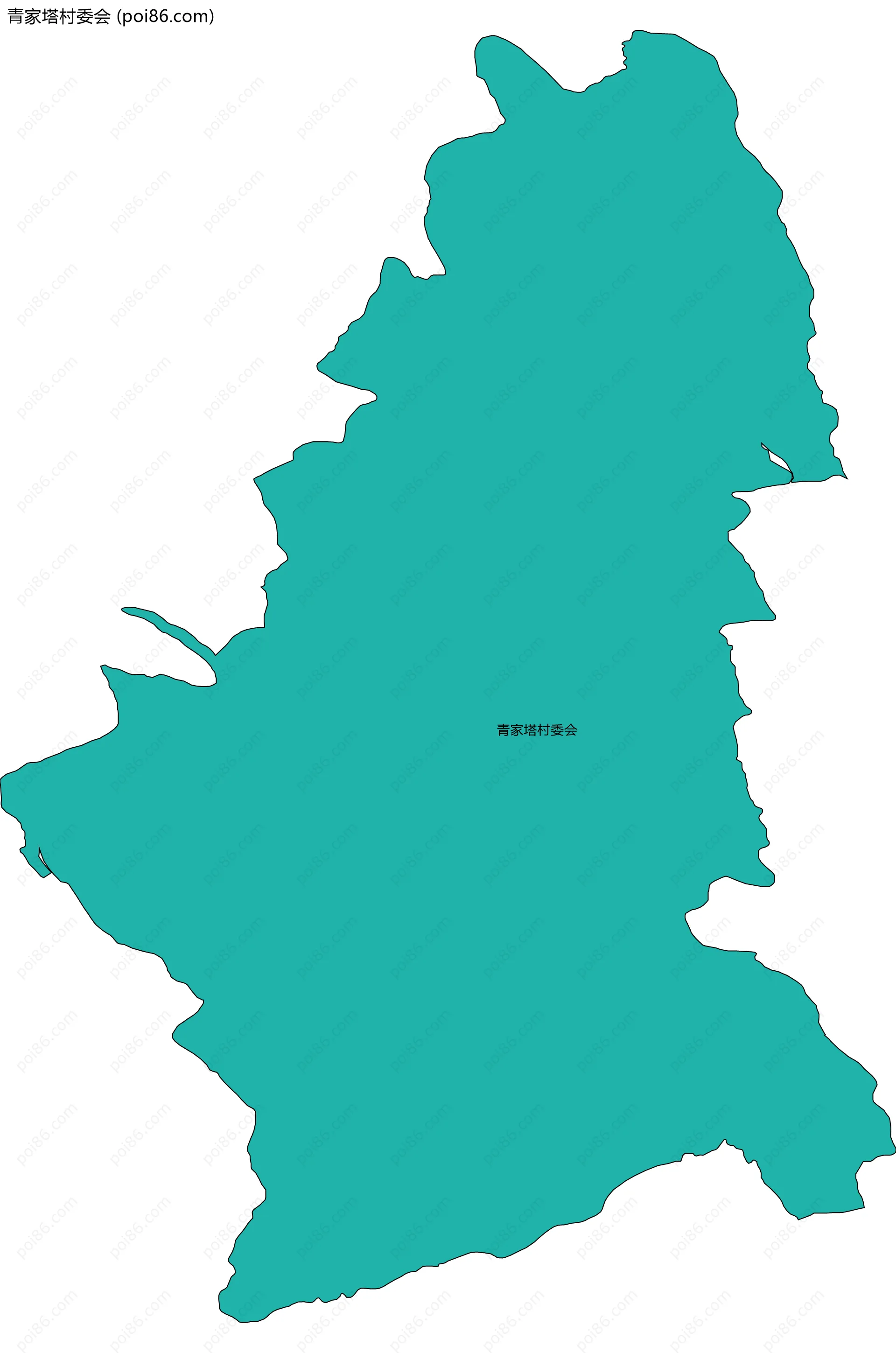 青家塔村委会边界地图