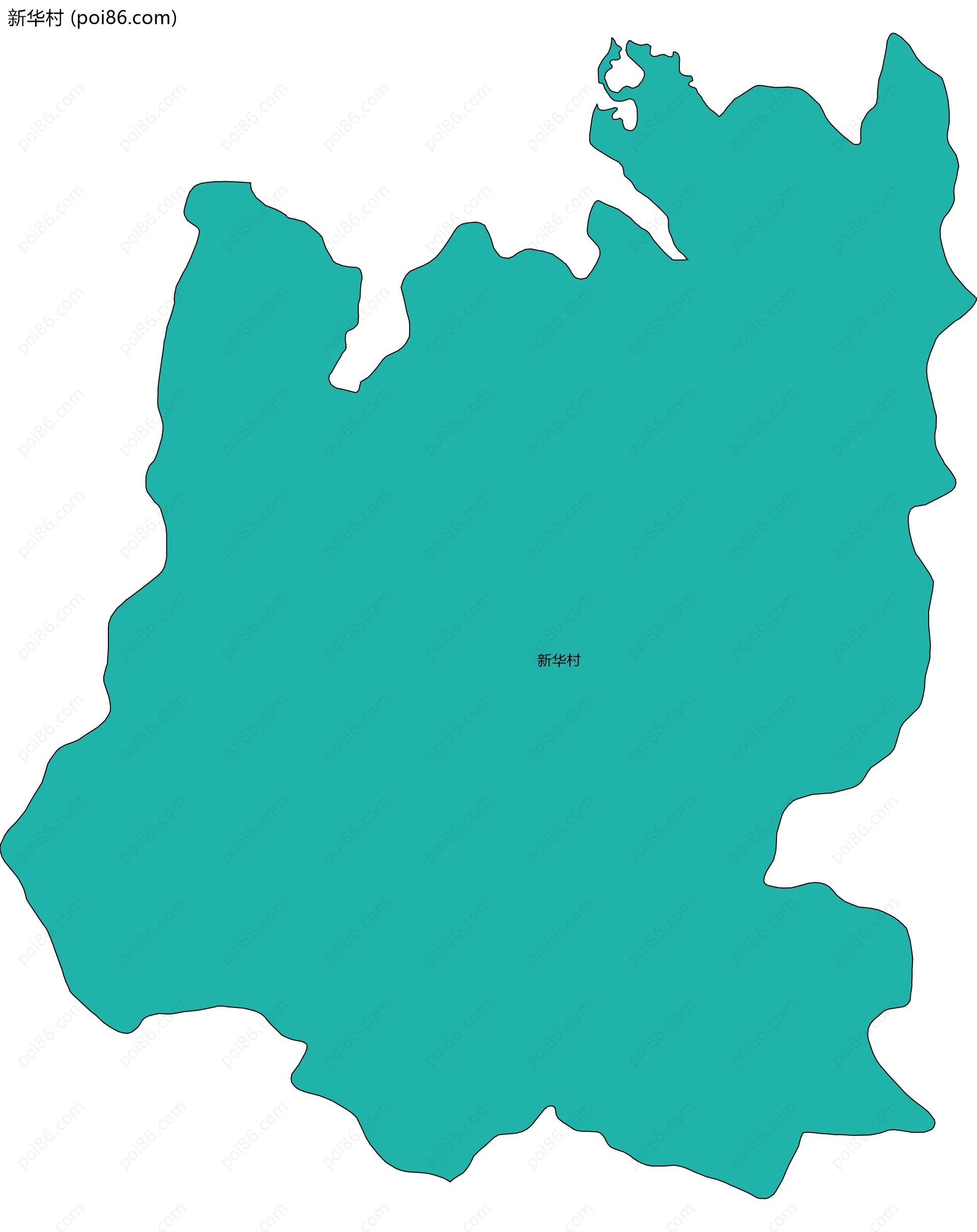 新华村边界地图