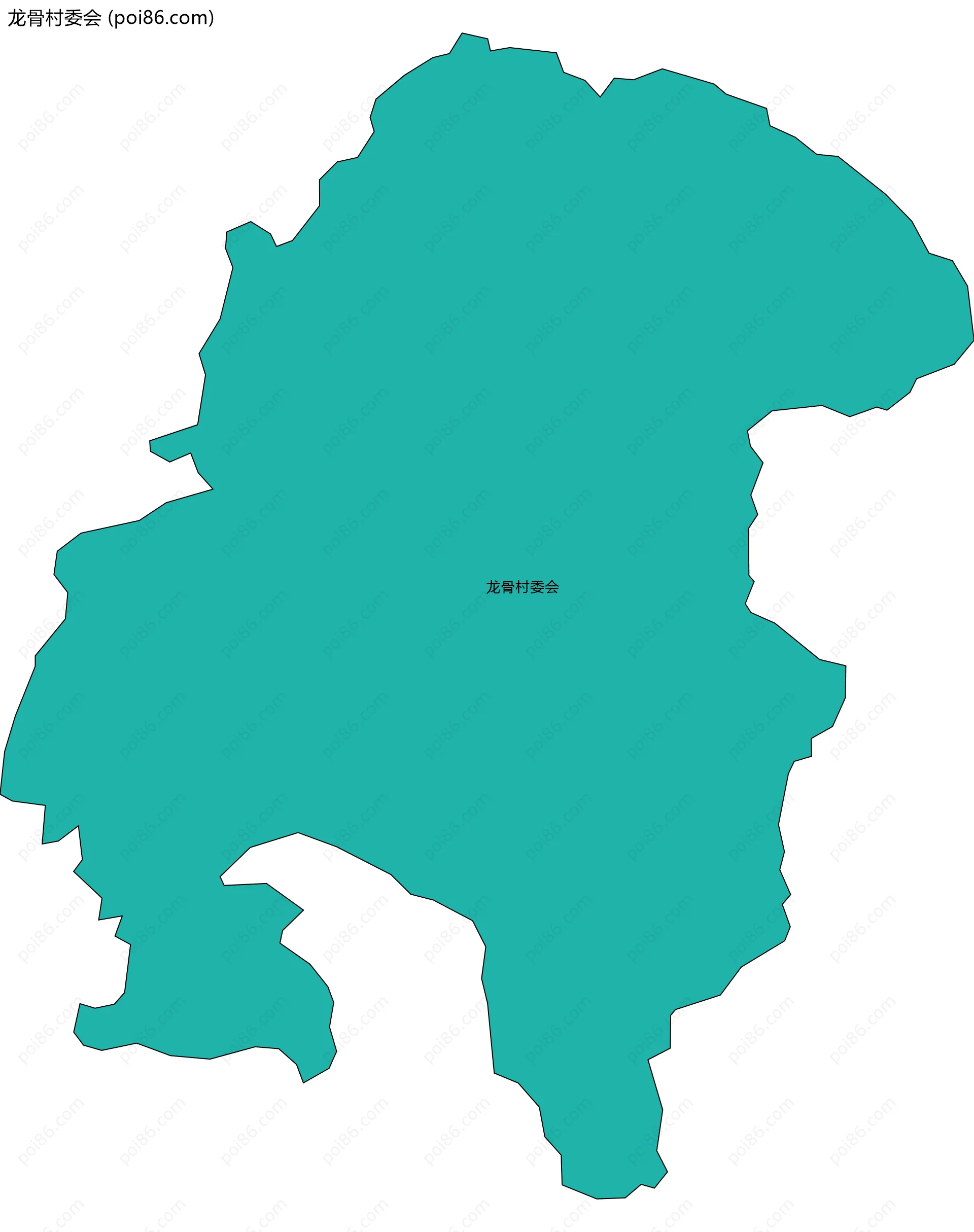 龙骨村委会边界地图