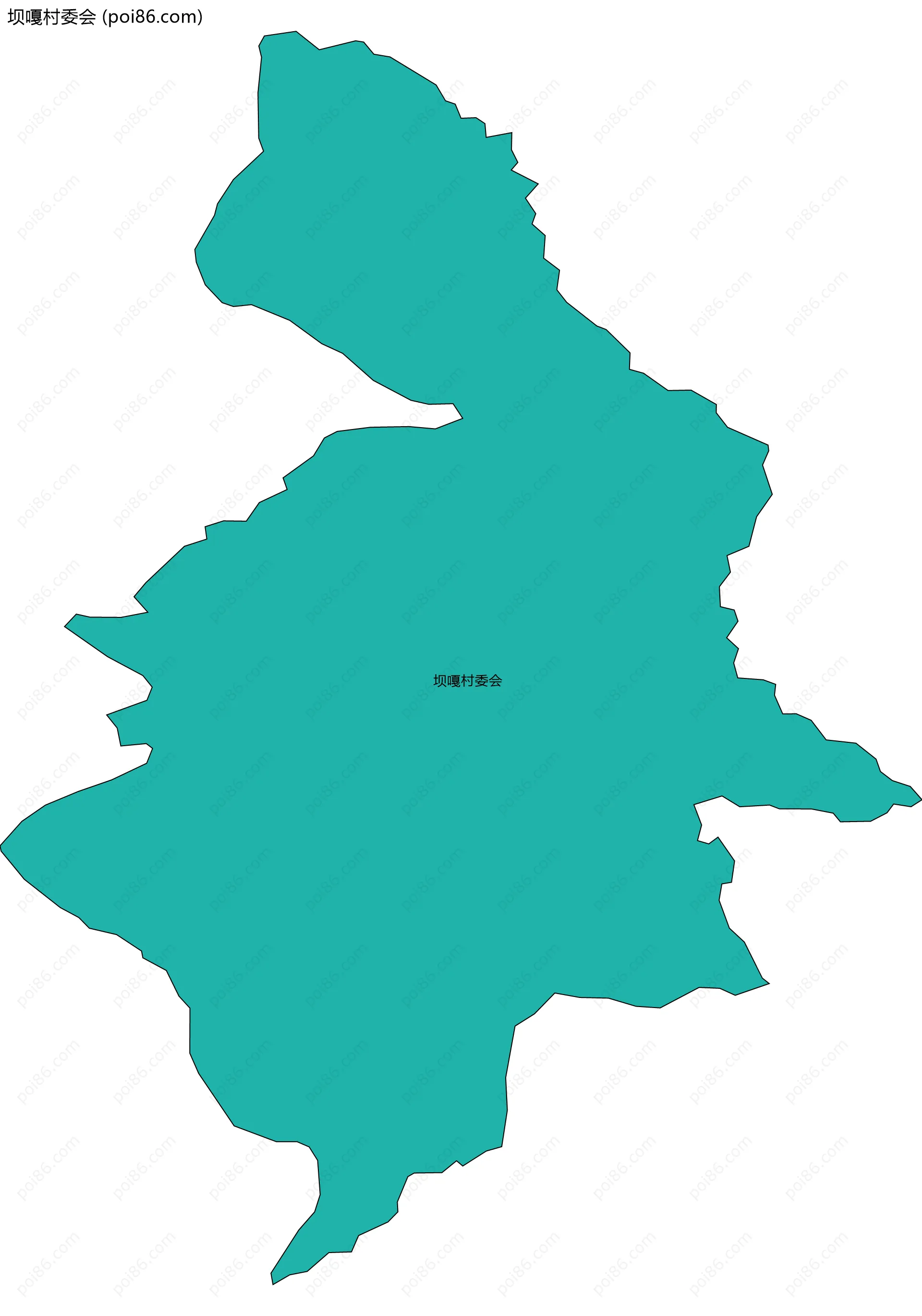 坝嘎村委会边界地图
