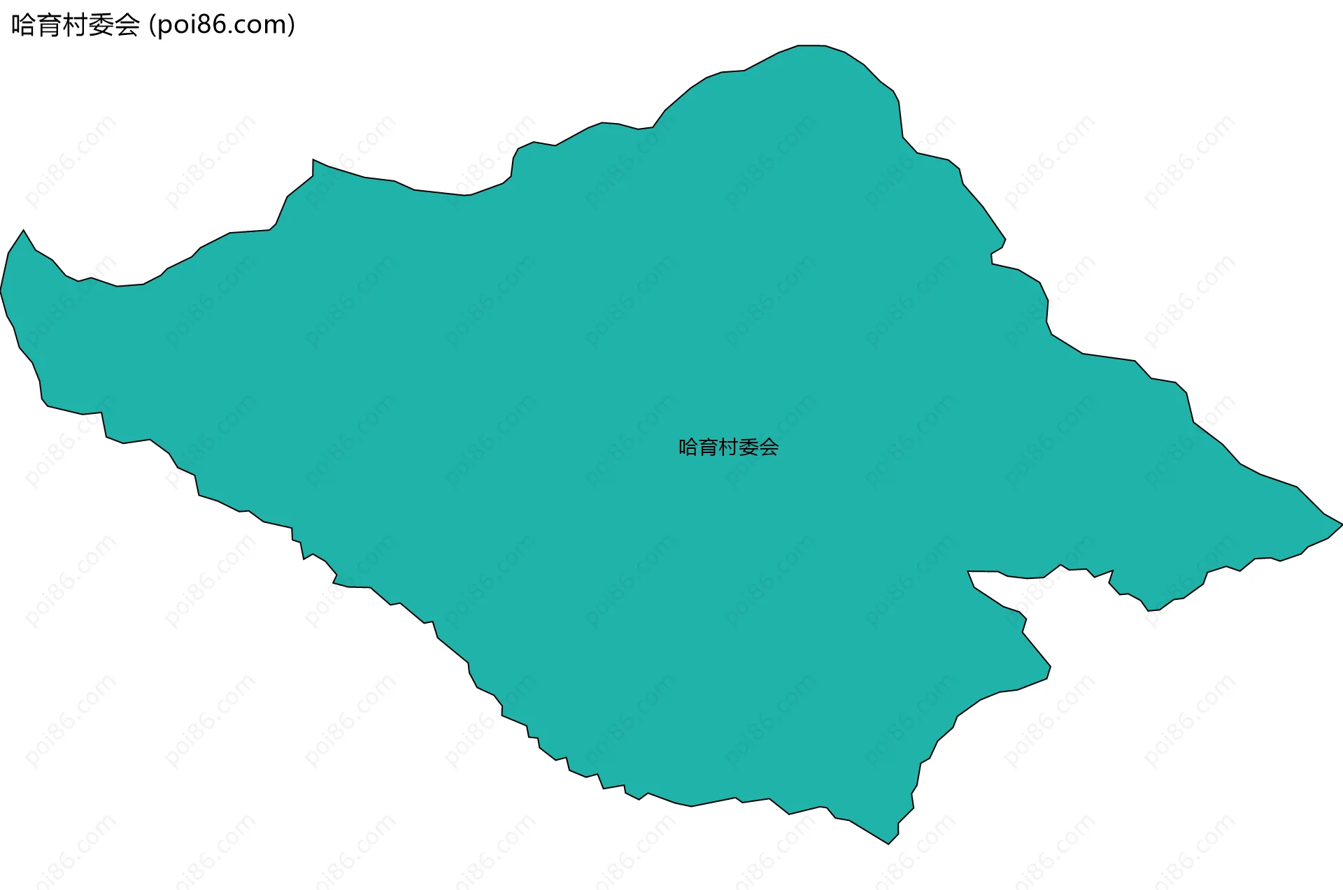哈育村委会边界地图