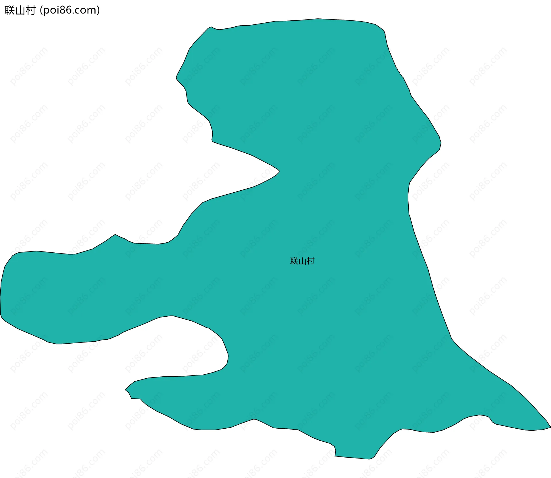 联山村边界地图