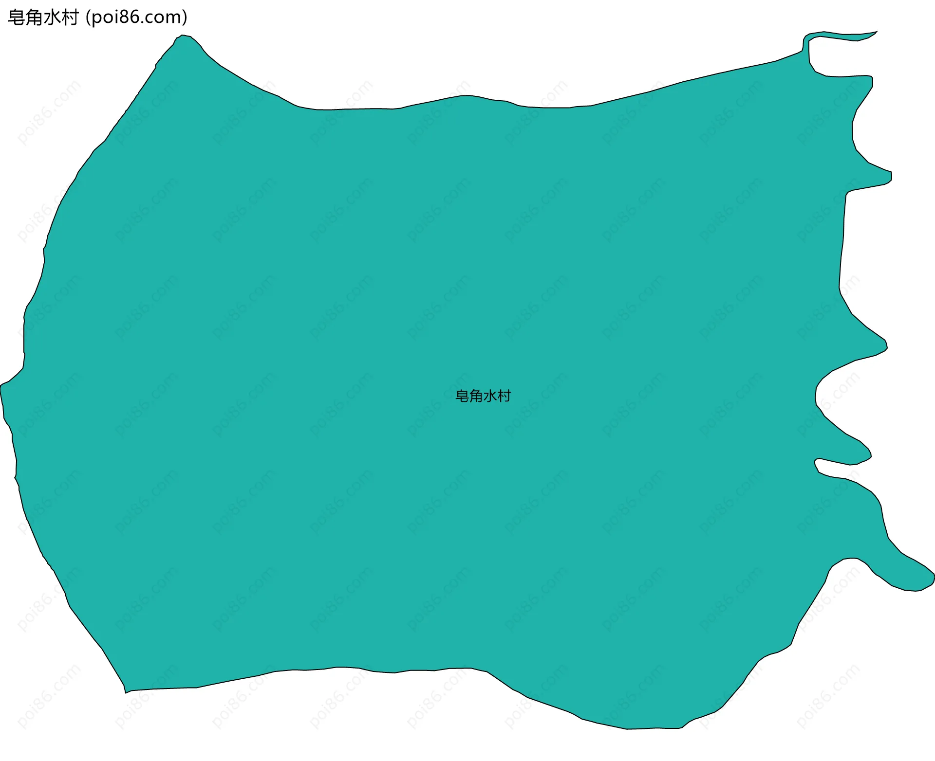 皂角水村边界地图