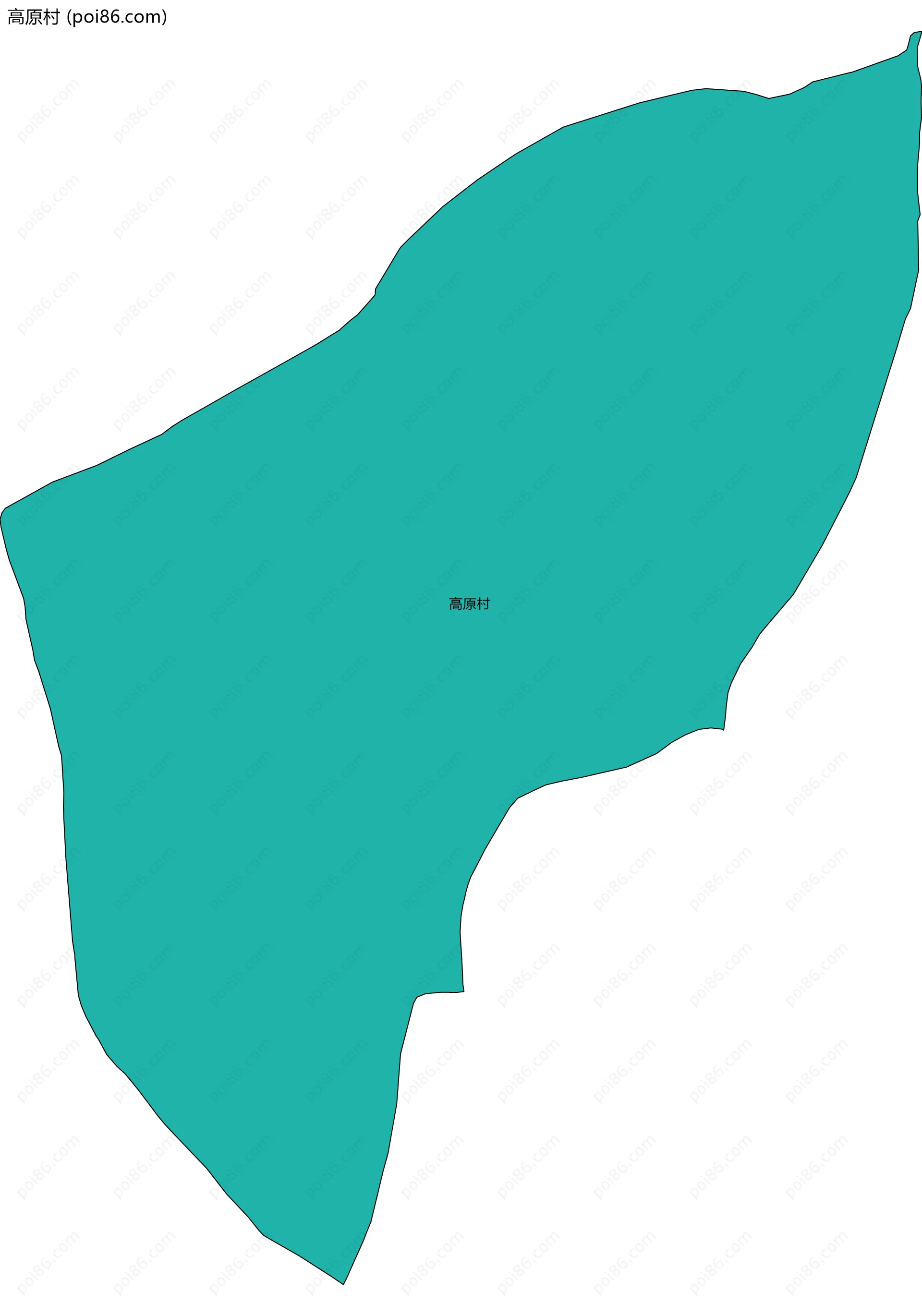 高原村边界地图