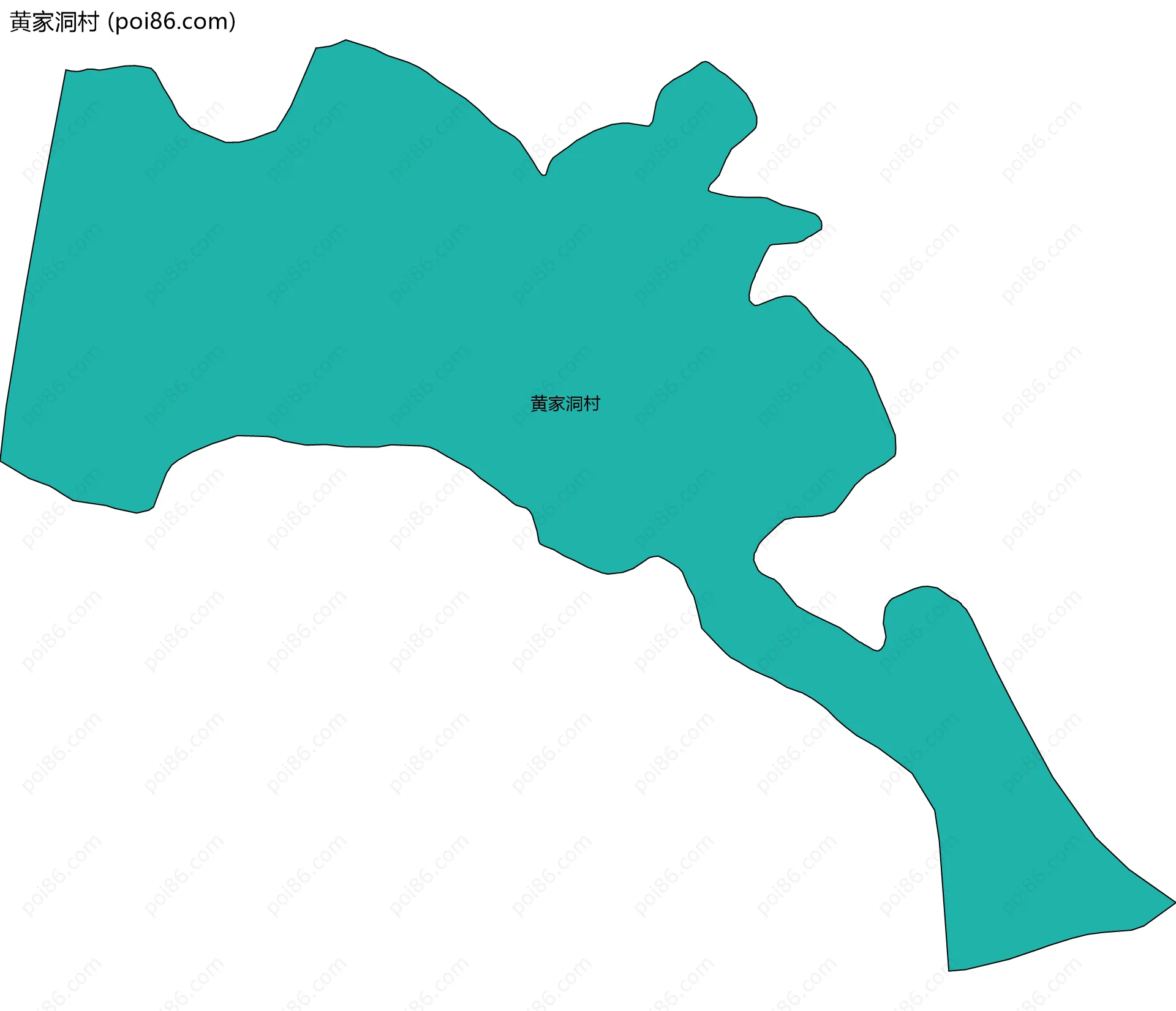 黄家洞村边界地图