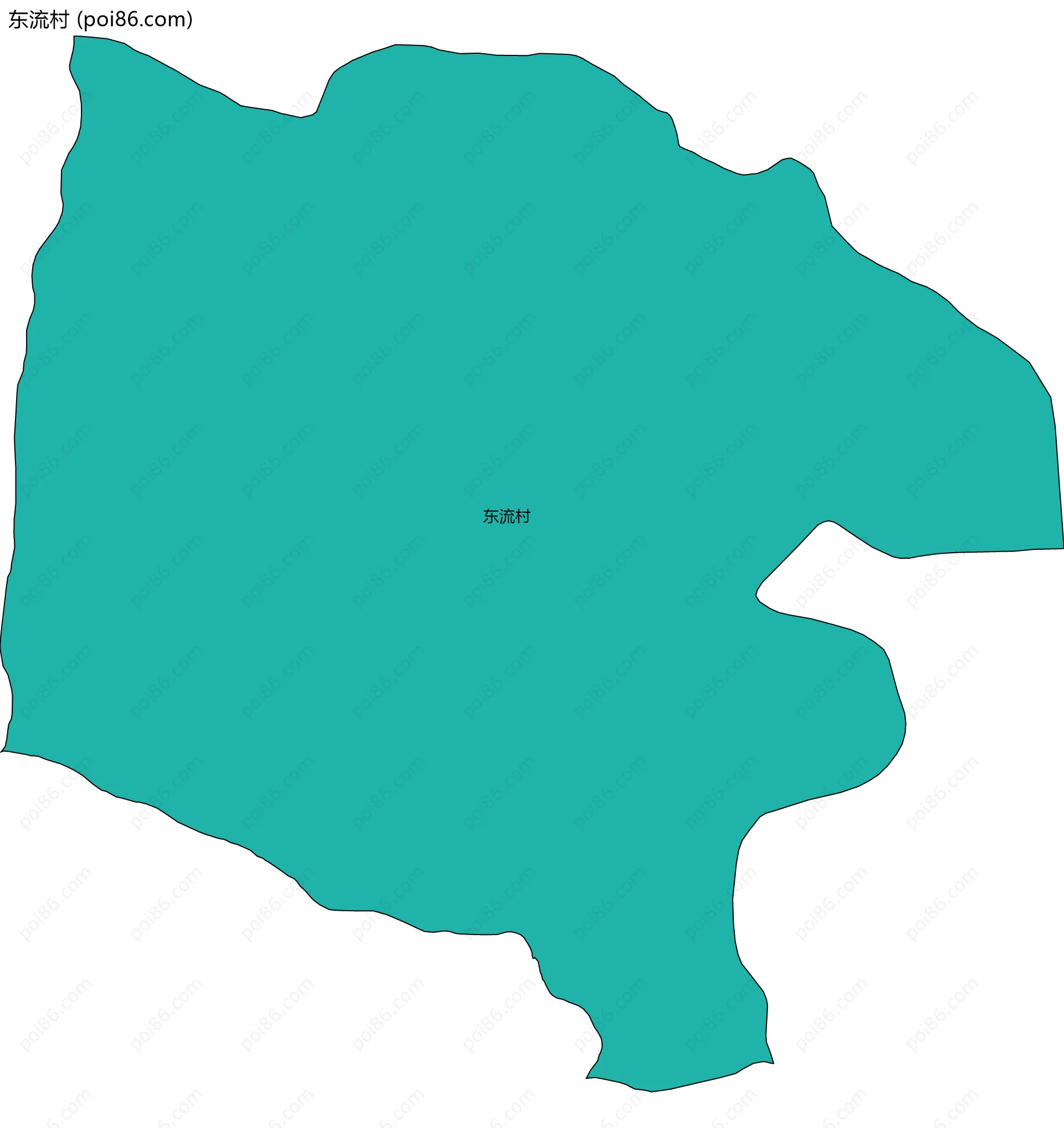 东流村边界地图