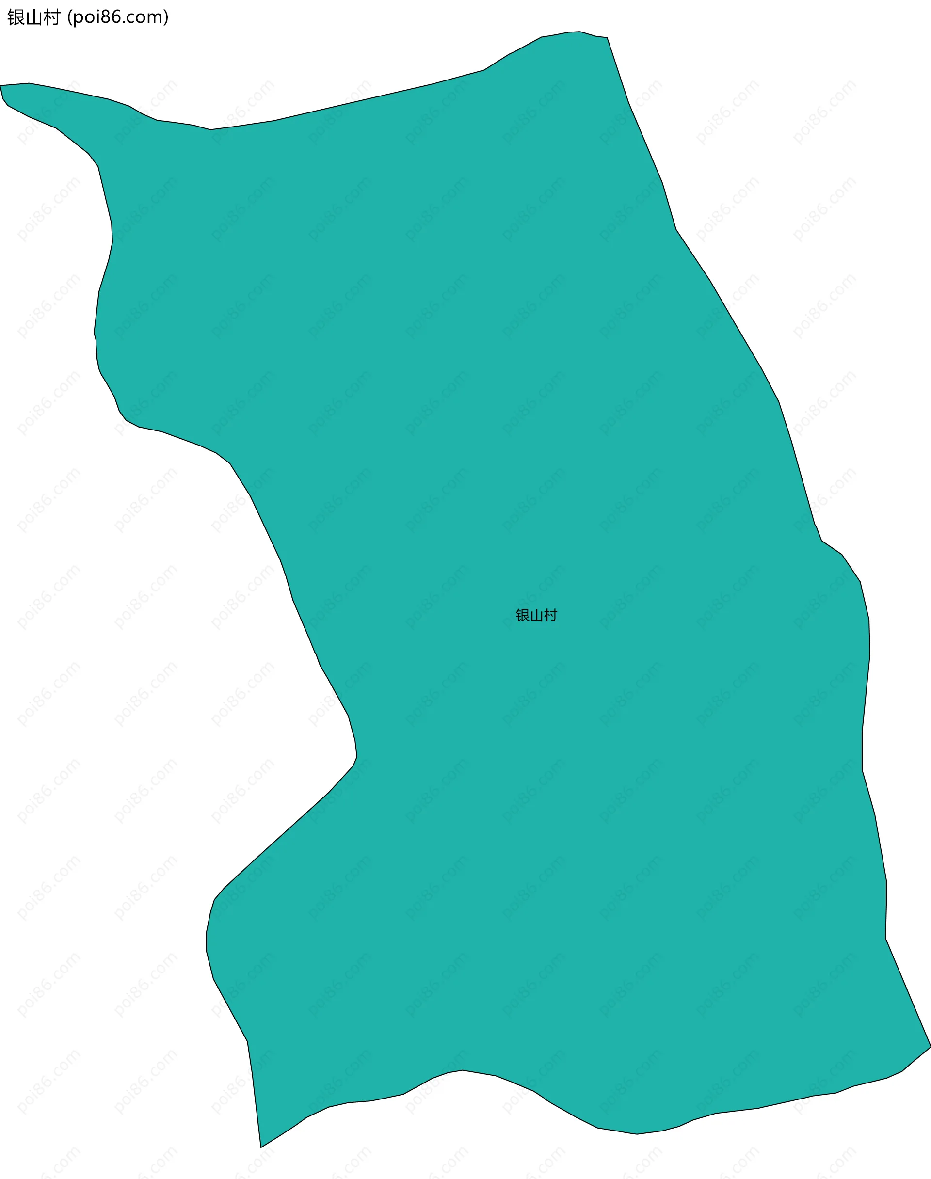 银山村边界地图