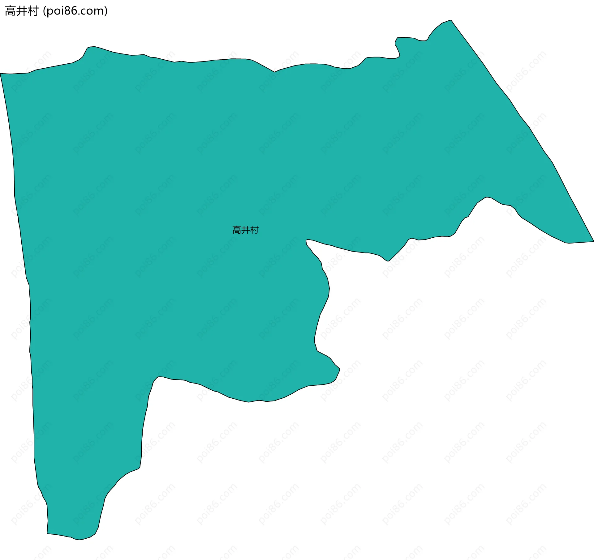 高井村边界地图