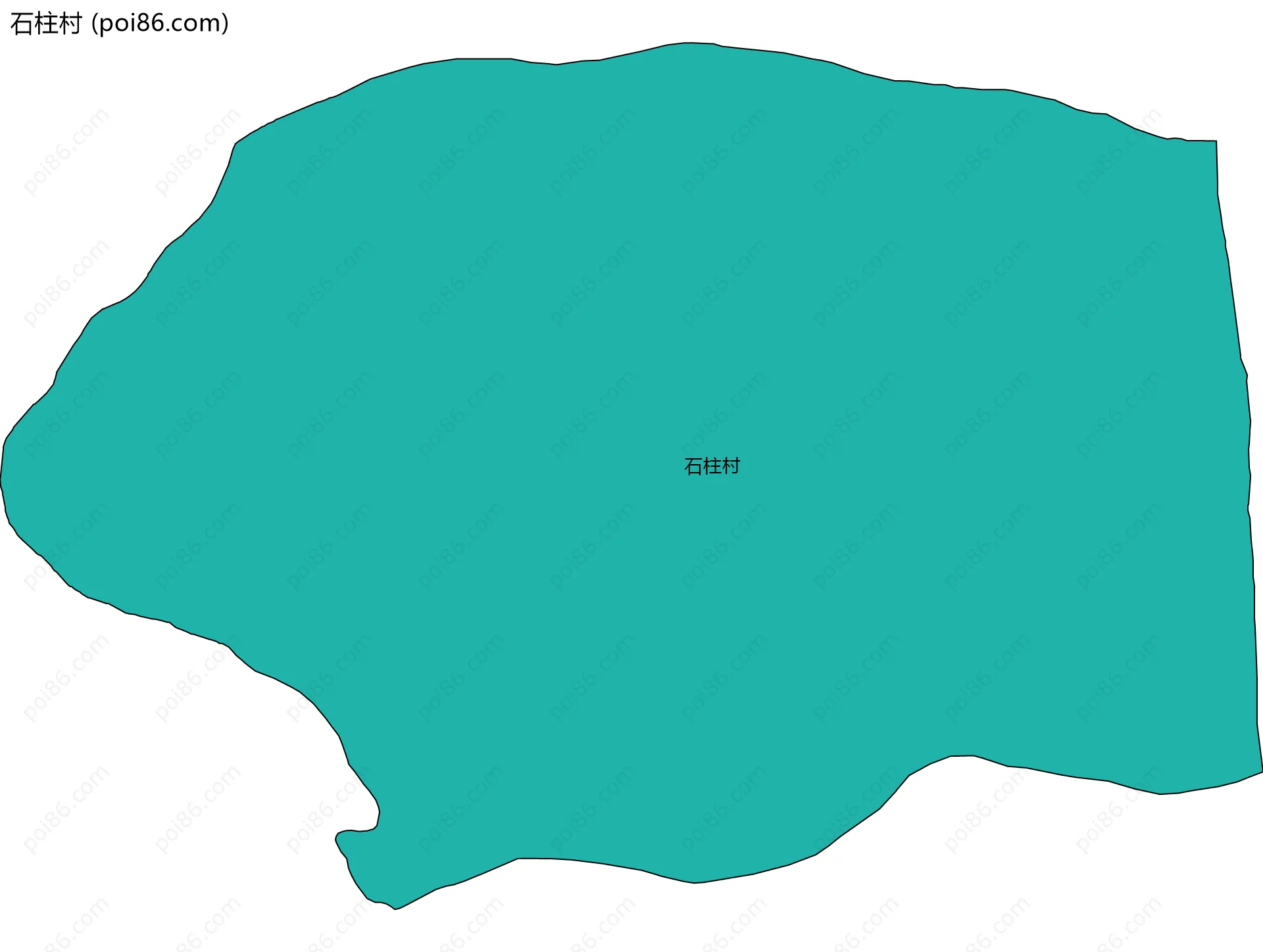 石柱村边界地图