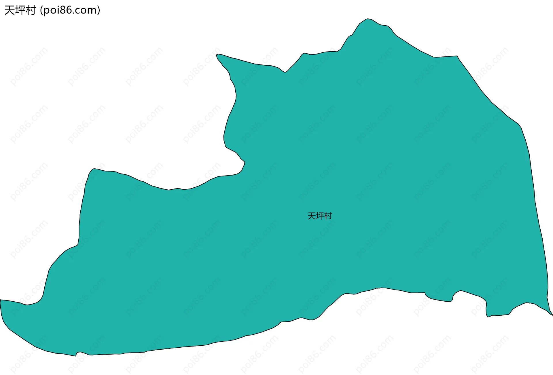 天坪村边界地图