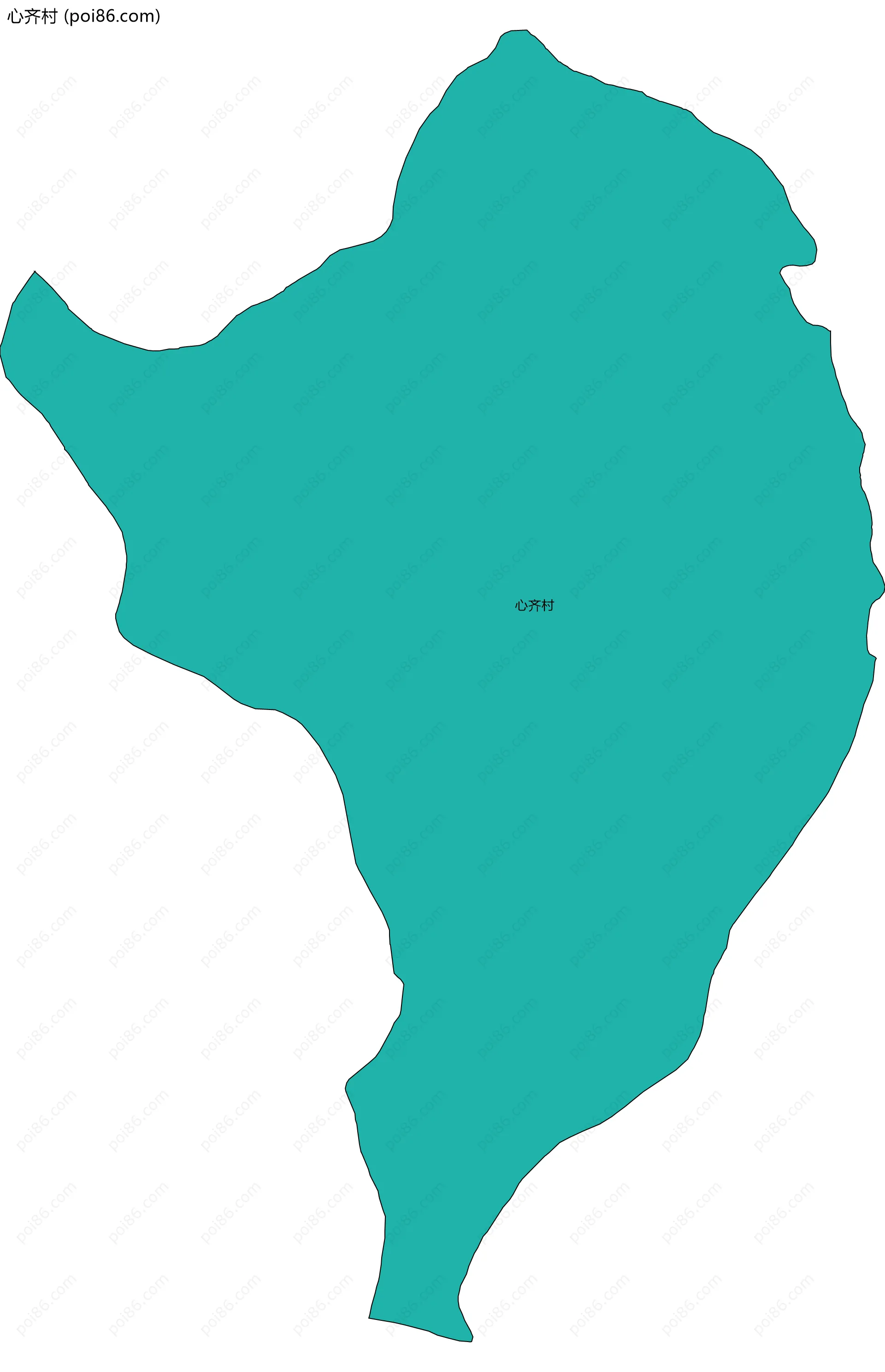 心齐村边界地图