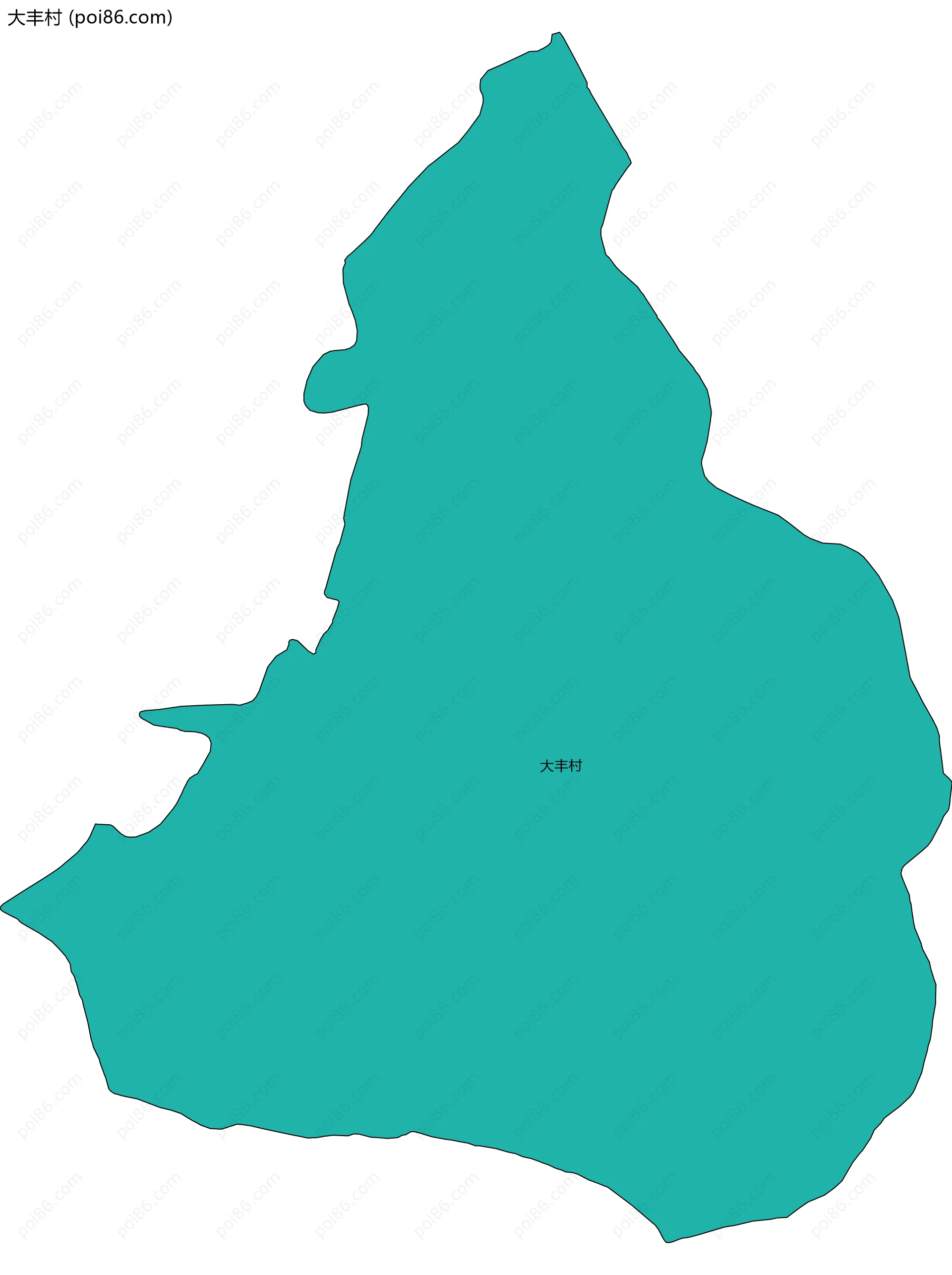 大丰村边界地图