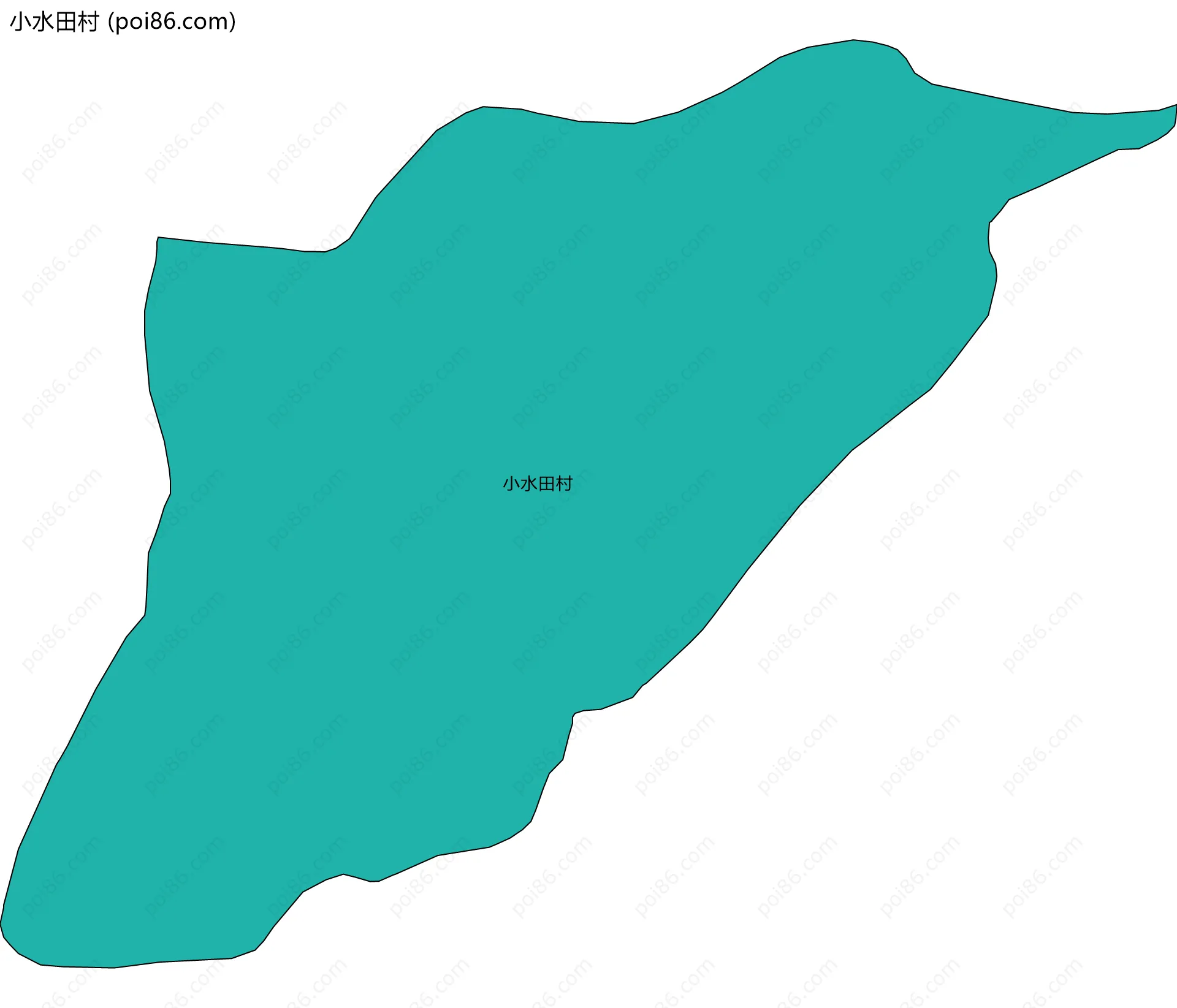 小水田村边界地图