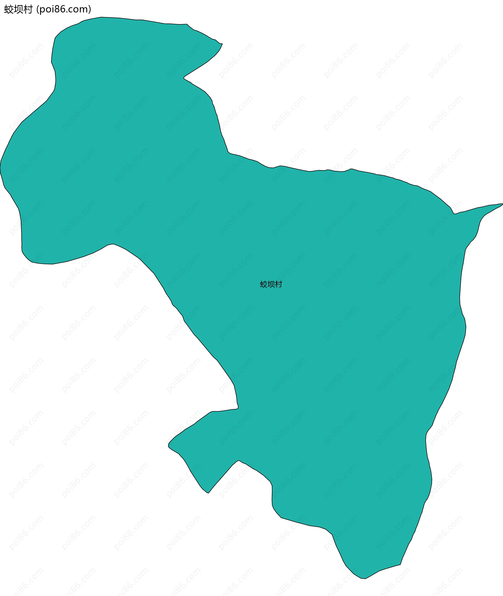 蛟坝村边界地图