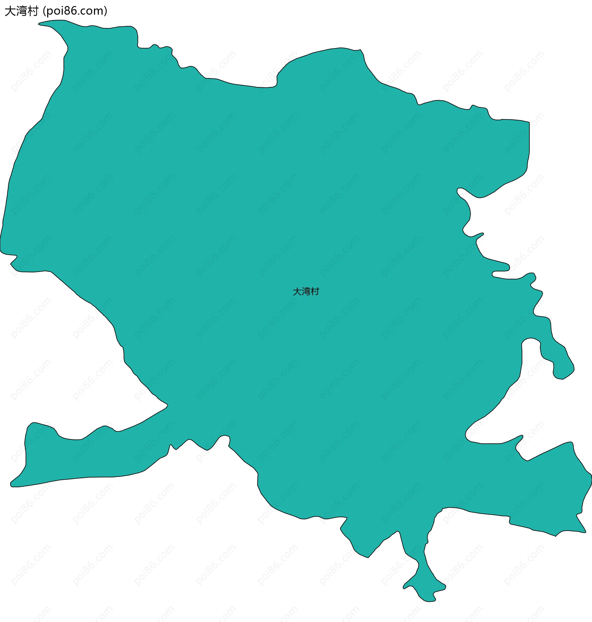 大湾村边界地图