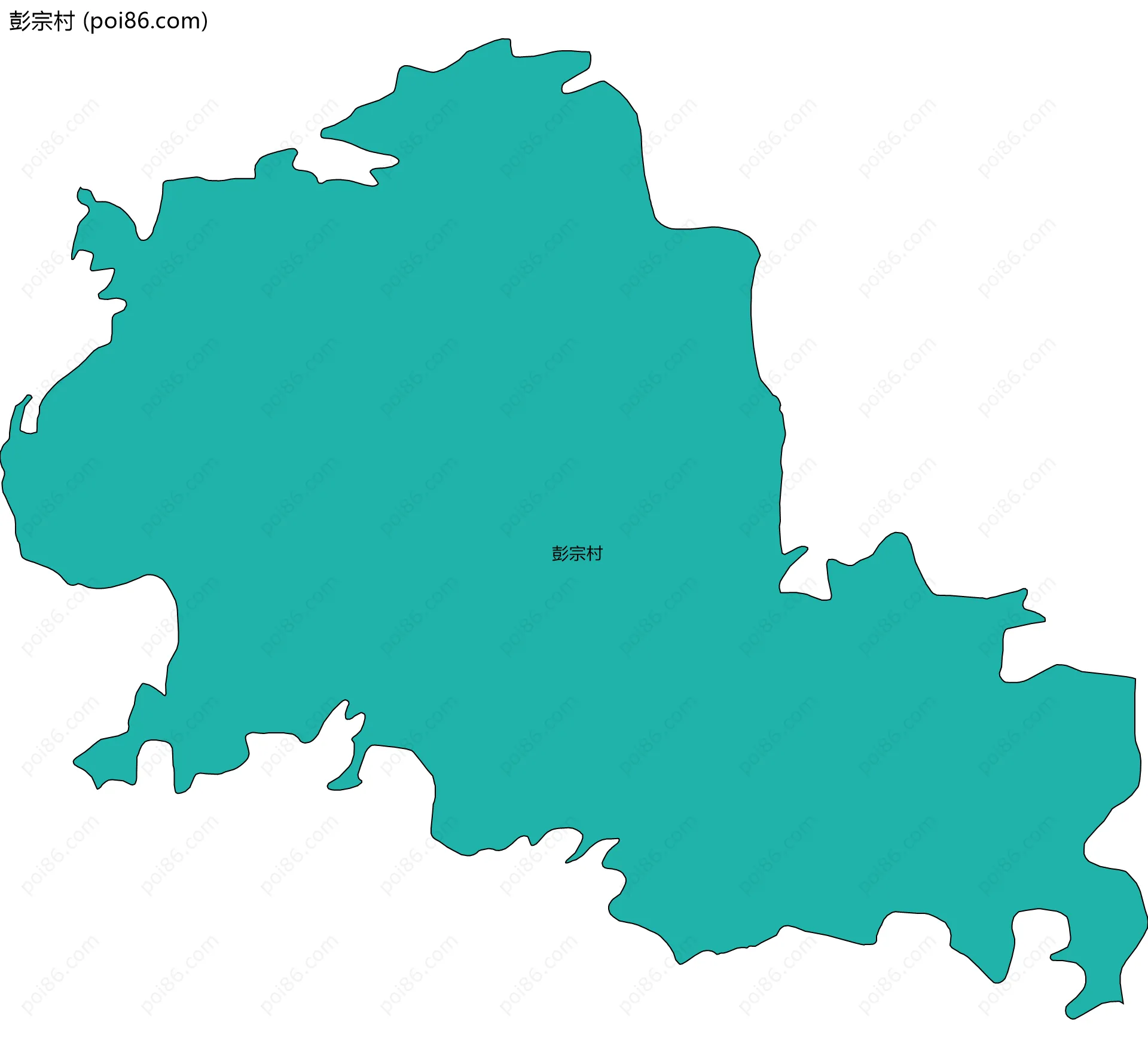 彭宗村边界地图