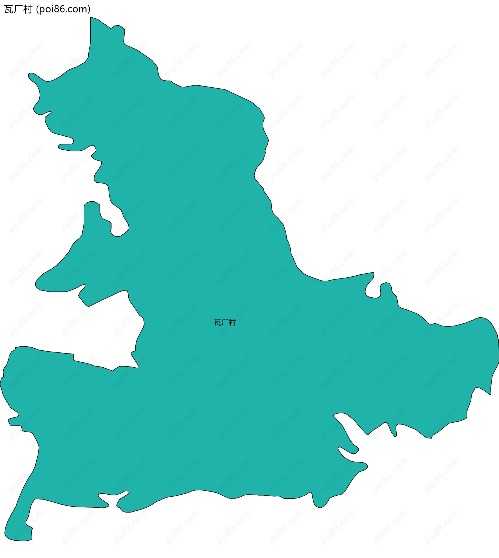 瓦厂村边界地图