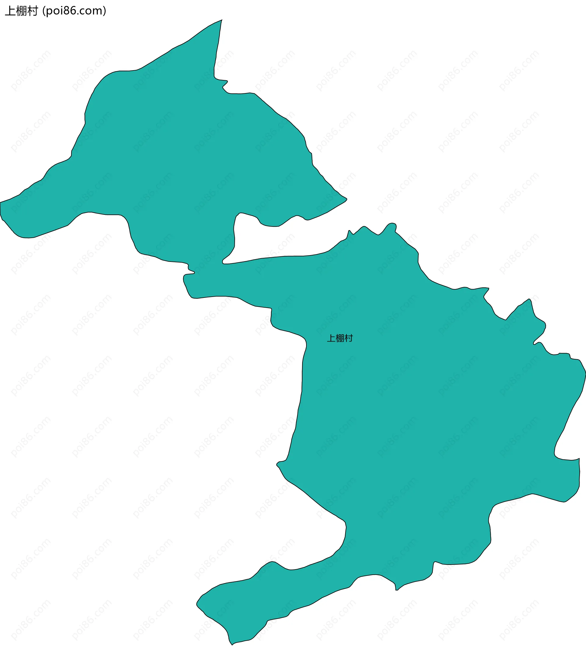 上棚村边界地图