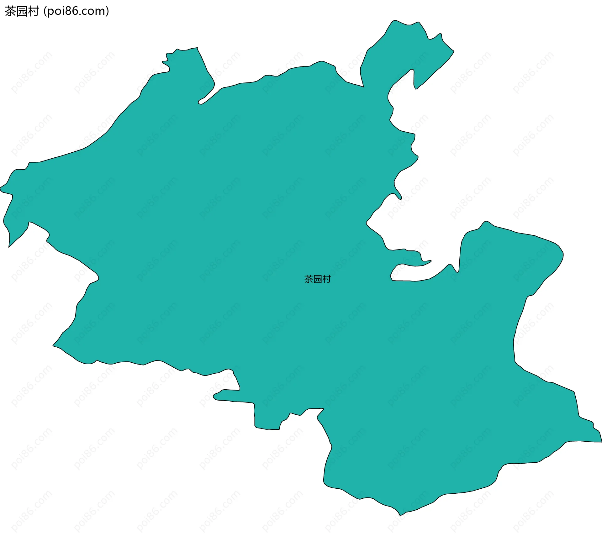 茶园村边界地图