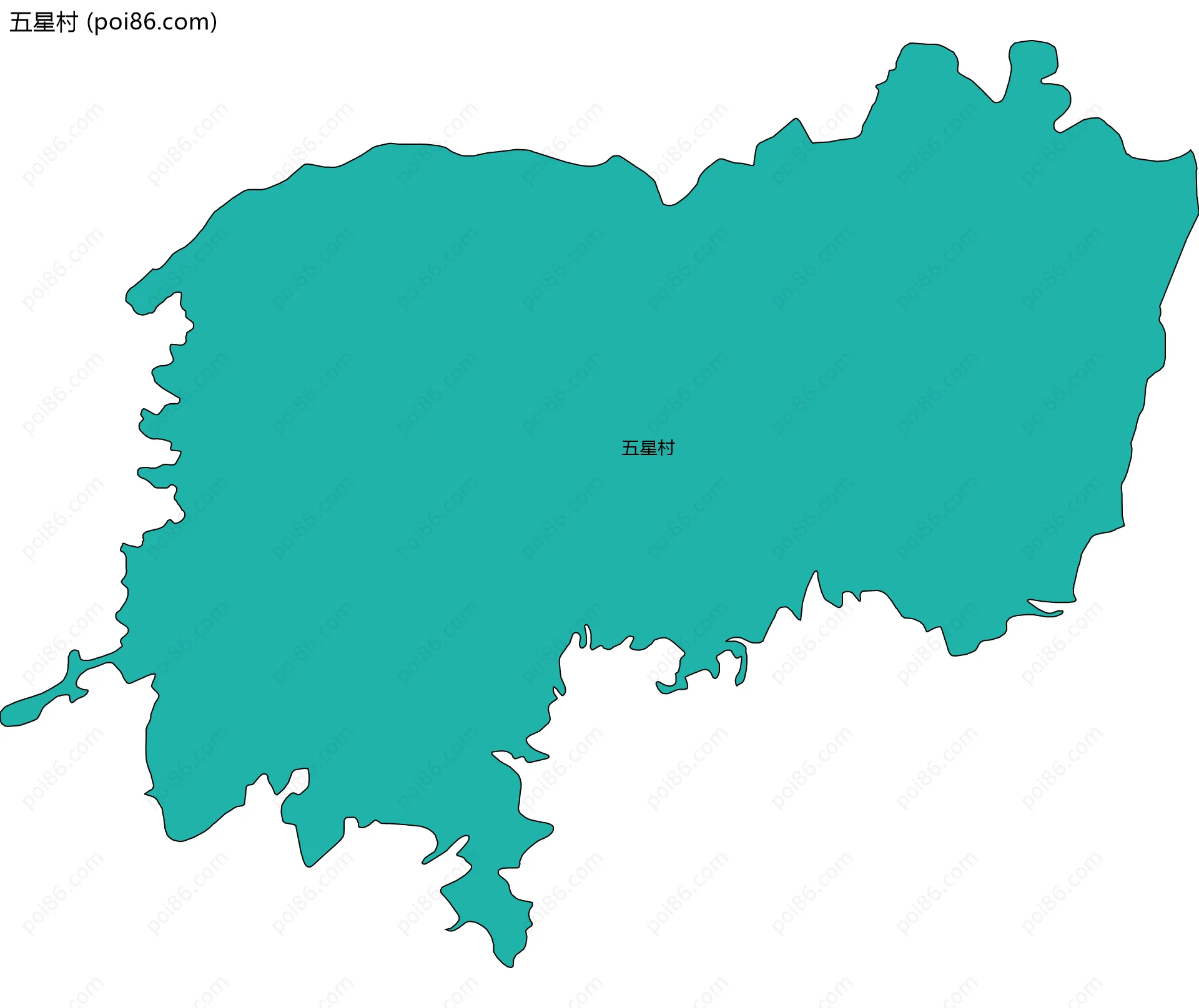 五星村边界地图