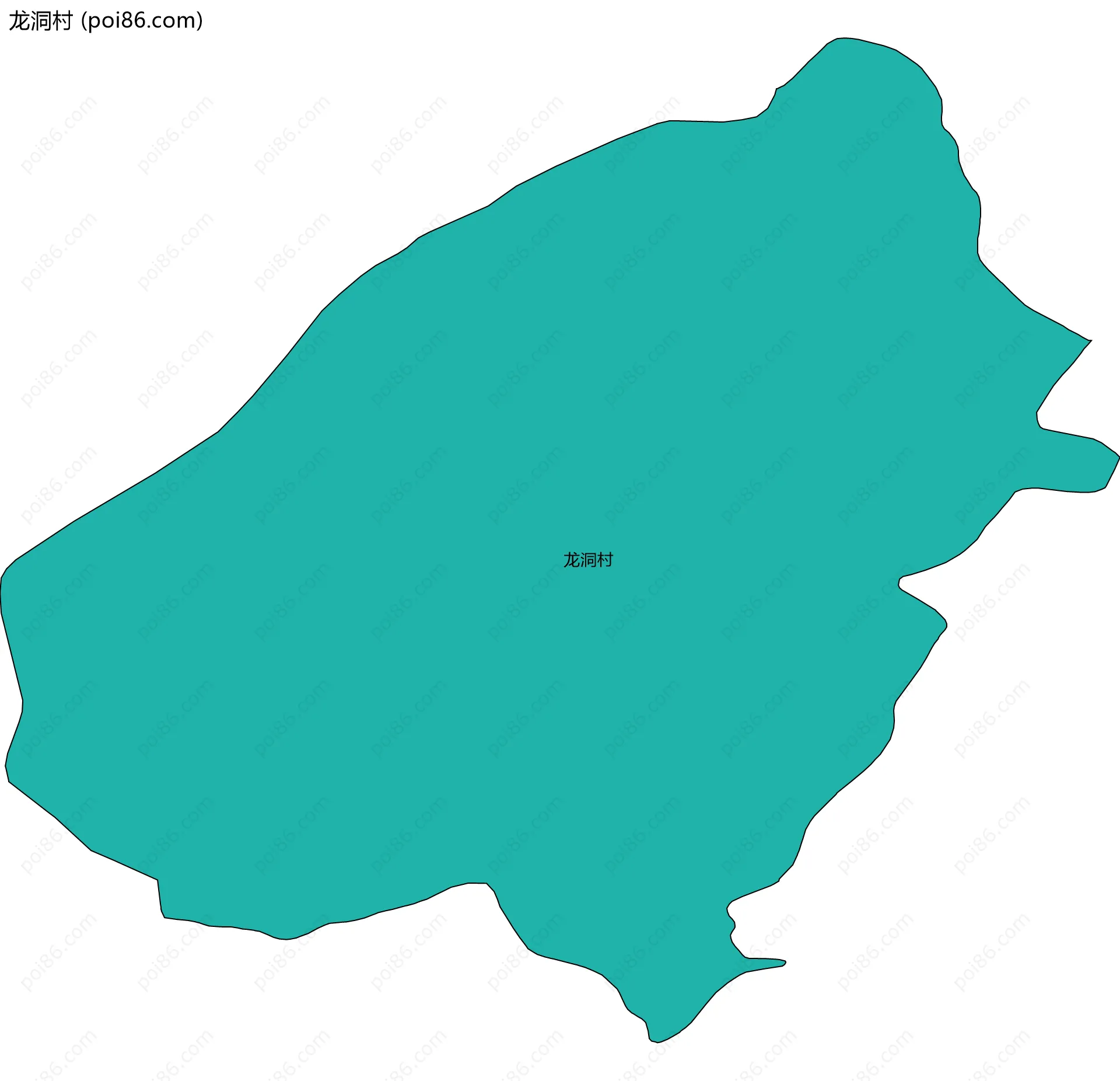 龙洞村边界地图