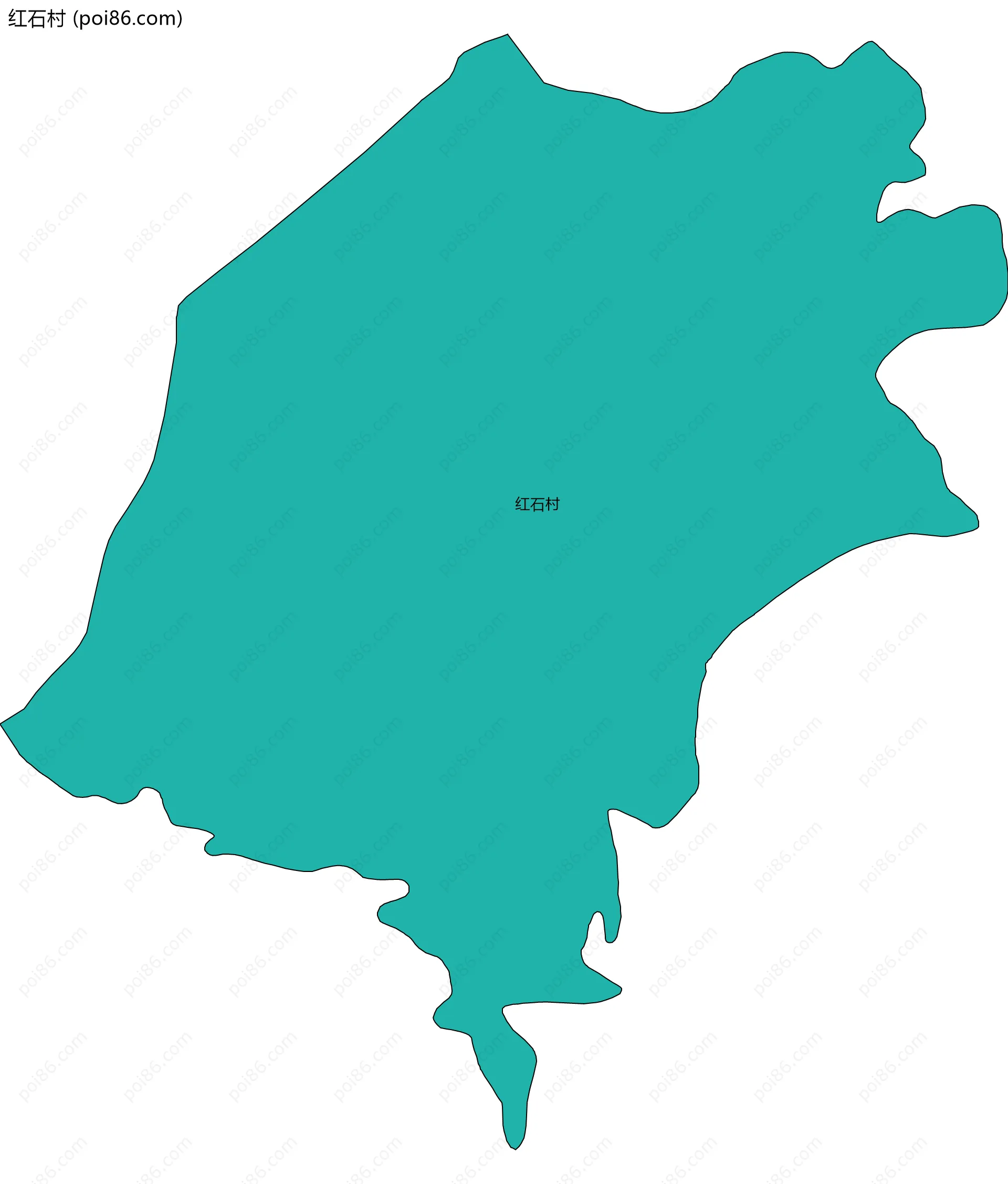 红石村边界地图