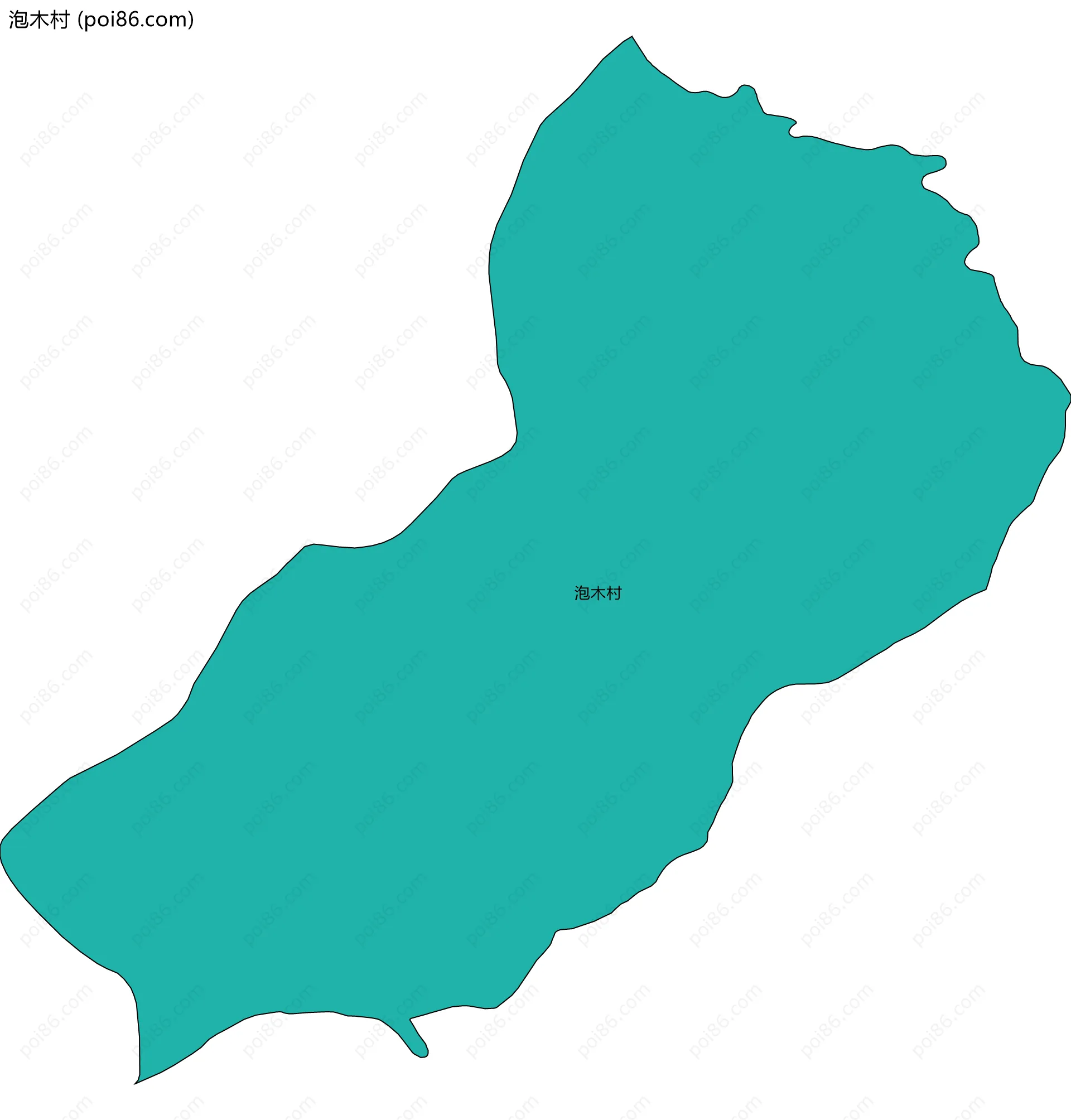 泡木村边界地图