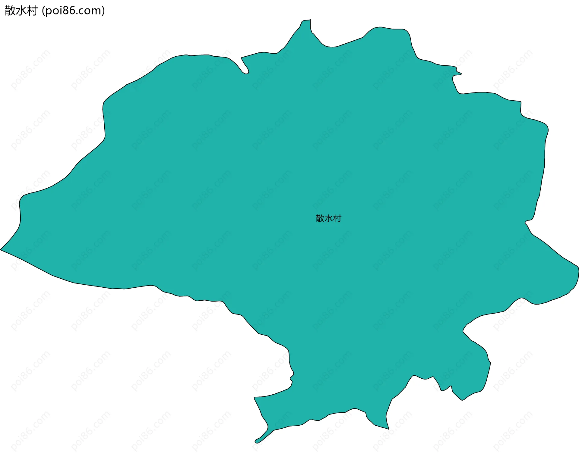 散水村边界地图