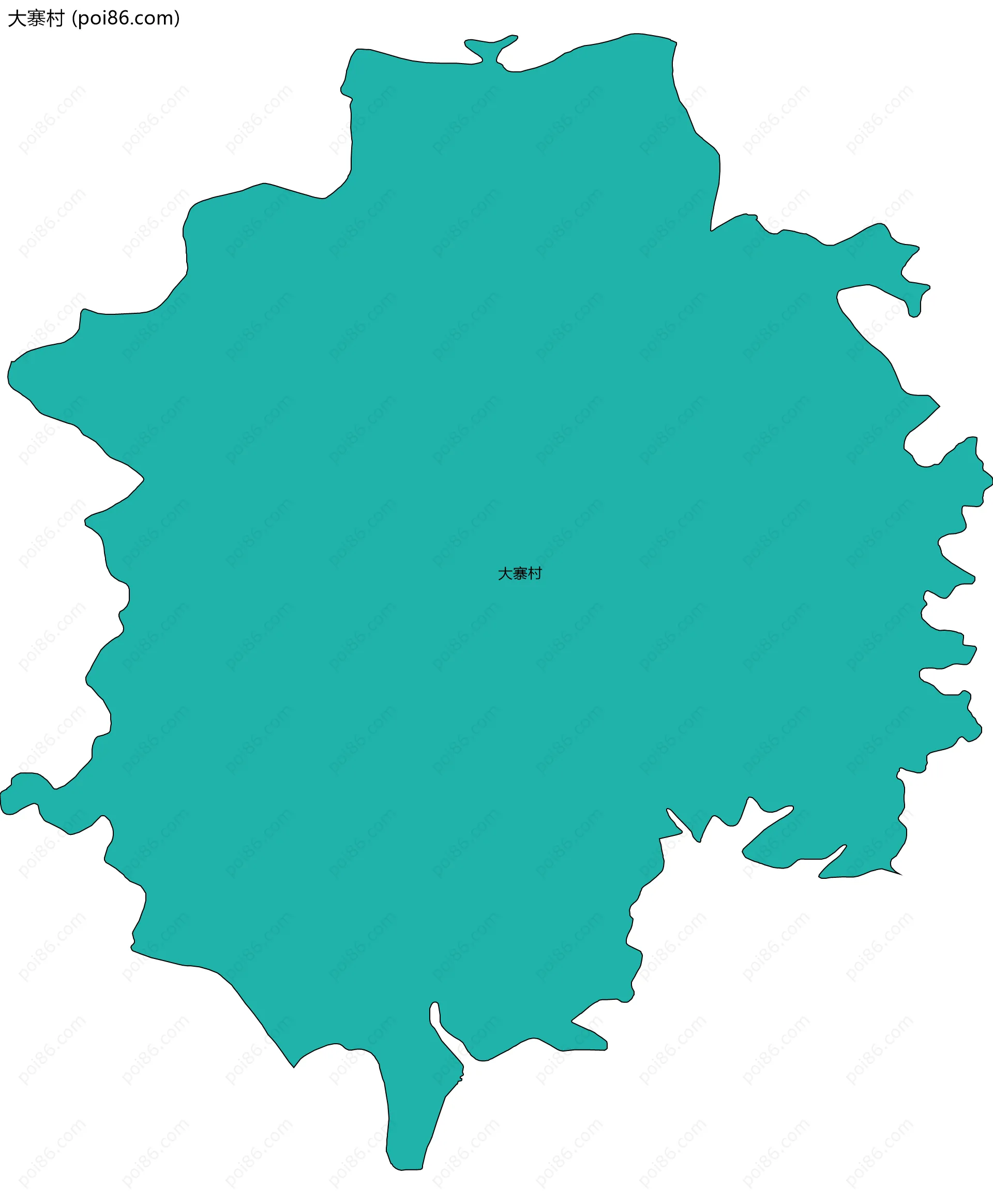 大寨村边界地图